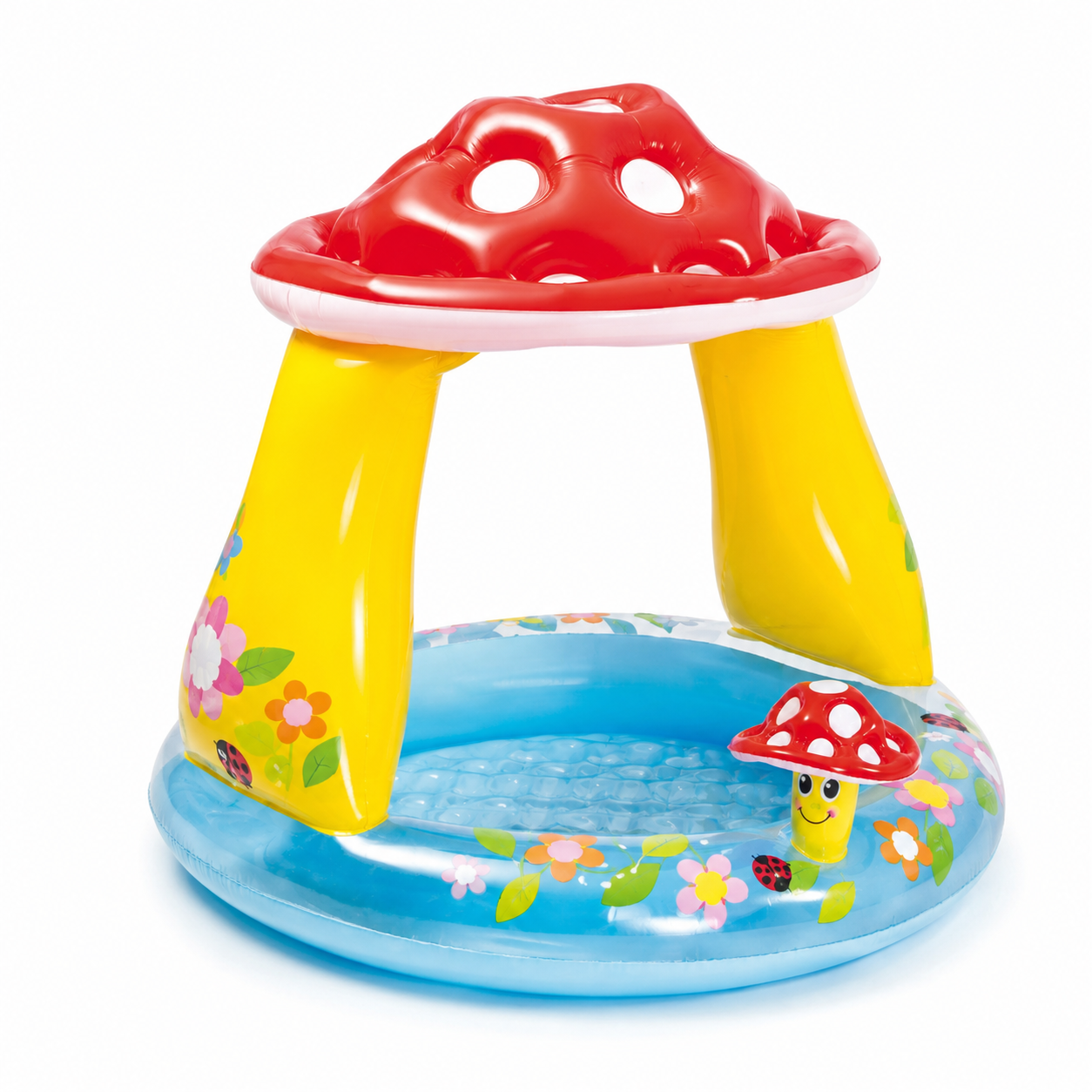 Intex Mushroom Baby Pool 40×35in – Inflatable Kids Pool with Sunshade