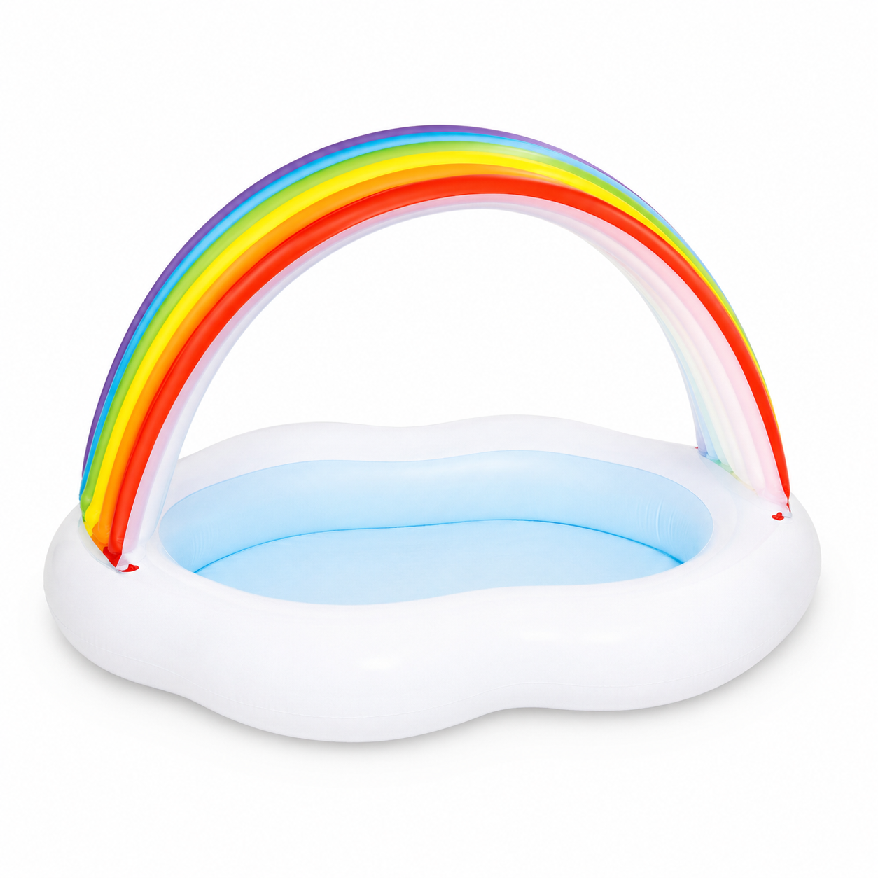 Intex Rainbow Canopy Baby Pool 56×47×35in – Inflatable Kids Pool with Water Sprayer