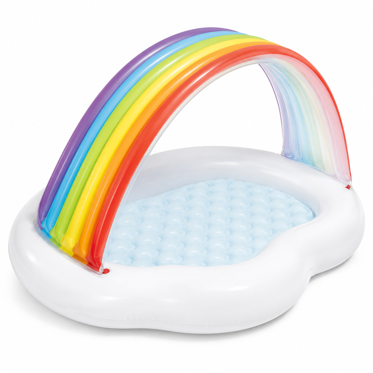 Intex Rainbow Canopy Baby Pool 56×47×35in – Inflatable Kids Pool with Water Sprayer
