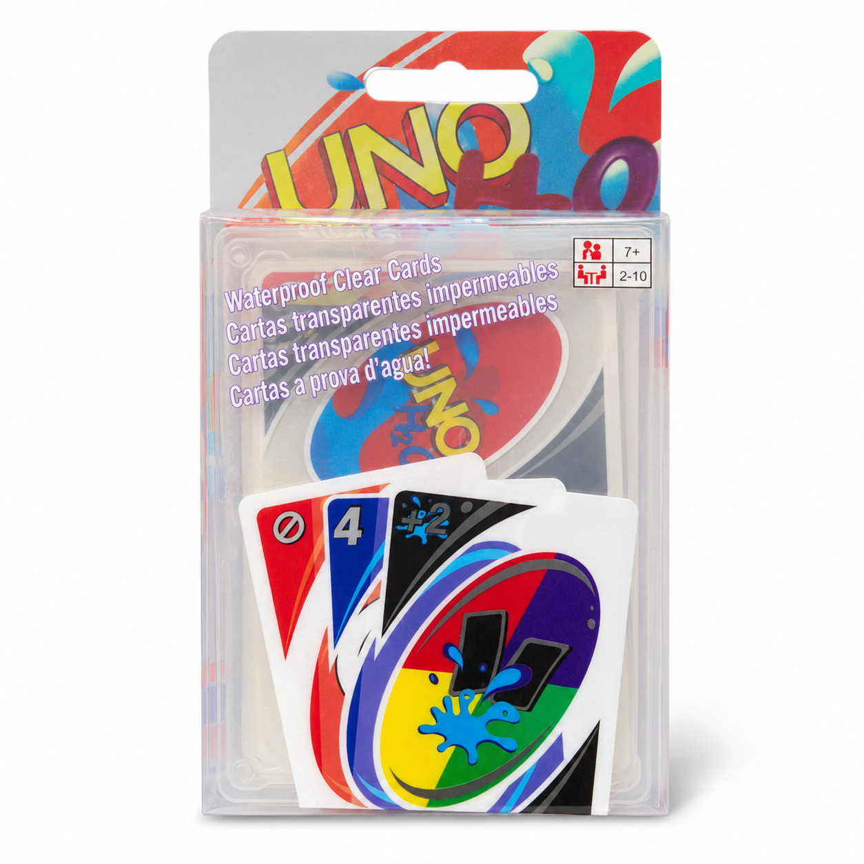 UNO Waterproof Clear Cards – Transparent Plastic Family Card Game
