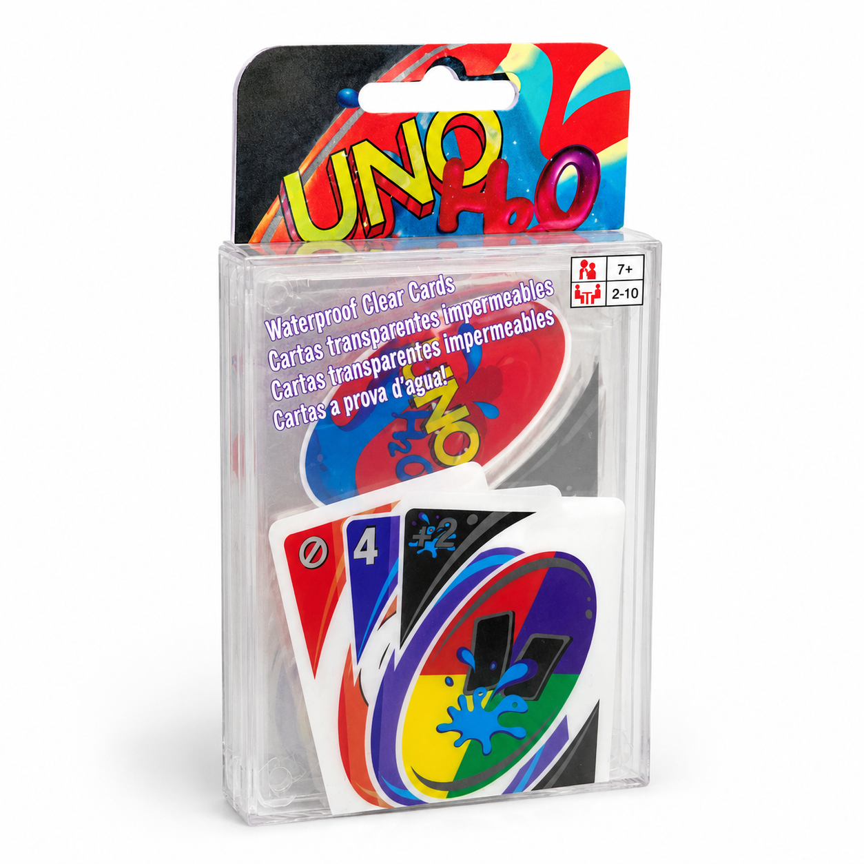 UNO Waterproof Clear Cards – Transparent Plastic Family Card Game