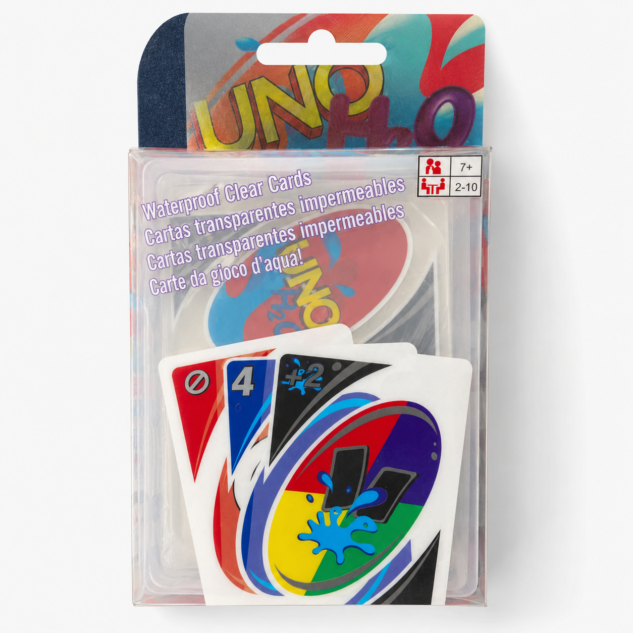 UNO Waterproof Clear Cards – Transparent Plastic Family Card Game
