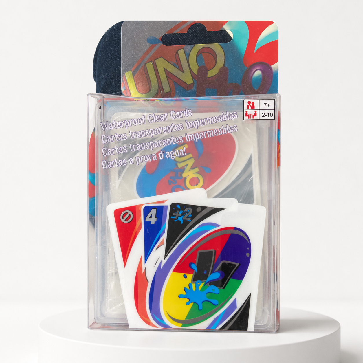 UNO Waterproof Clear Cards – Transparent Plastic Family Card Game