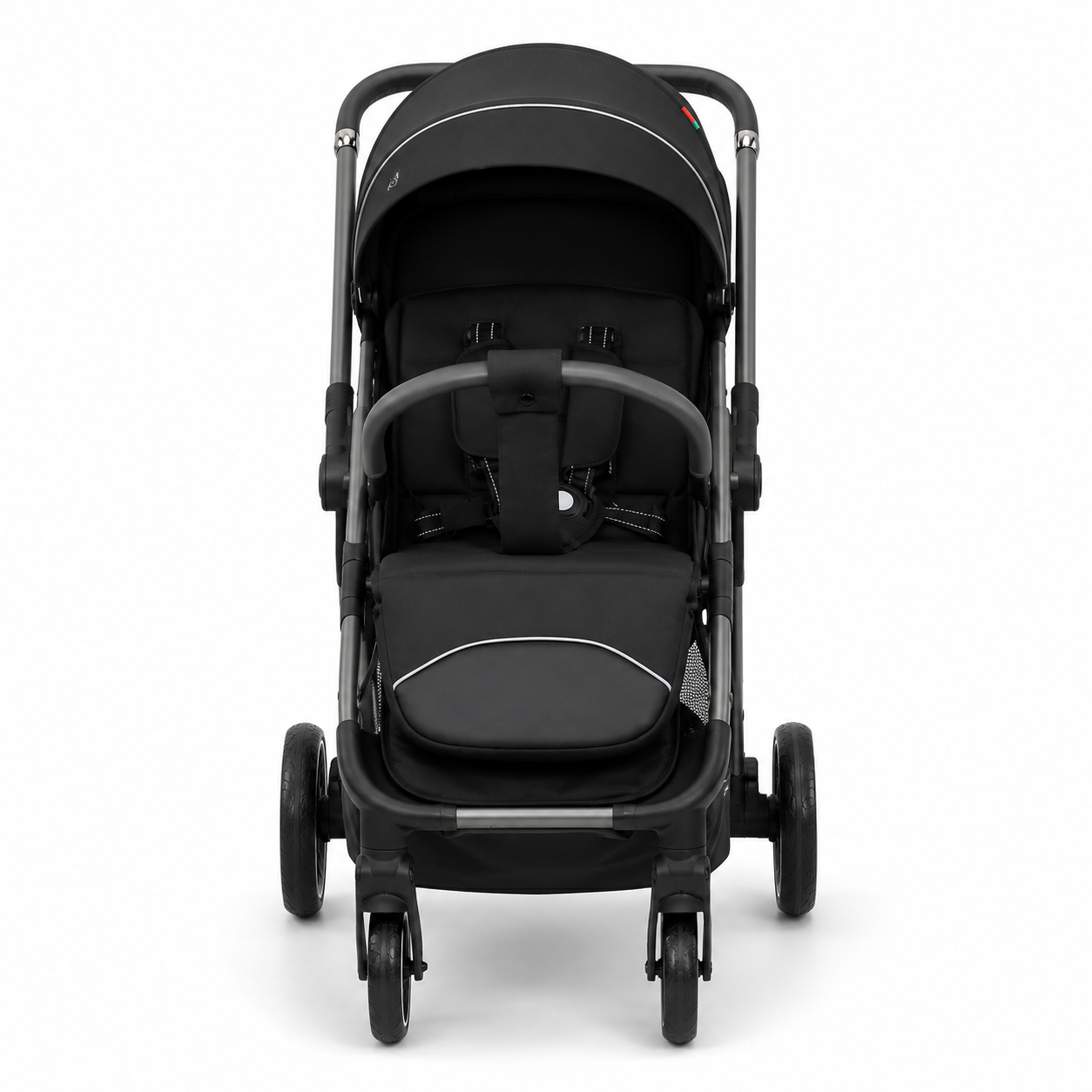 Kidilo 6521 Black Baby Stroller – Foldable Portable Pram with Canopy