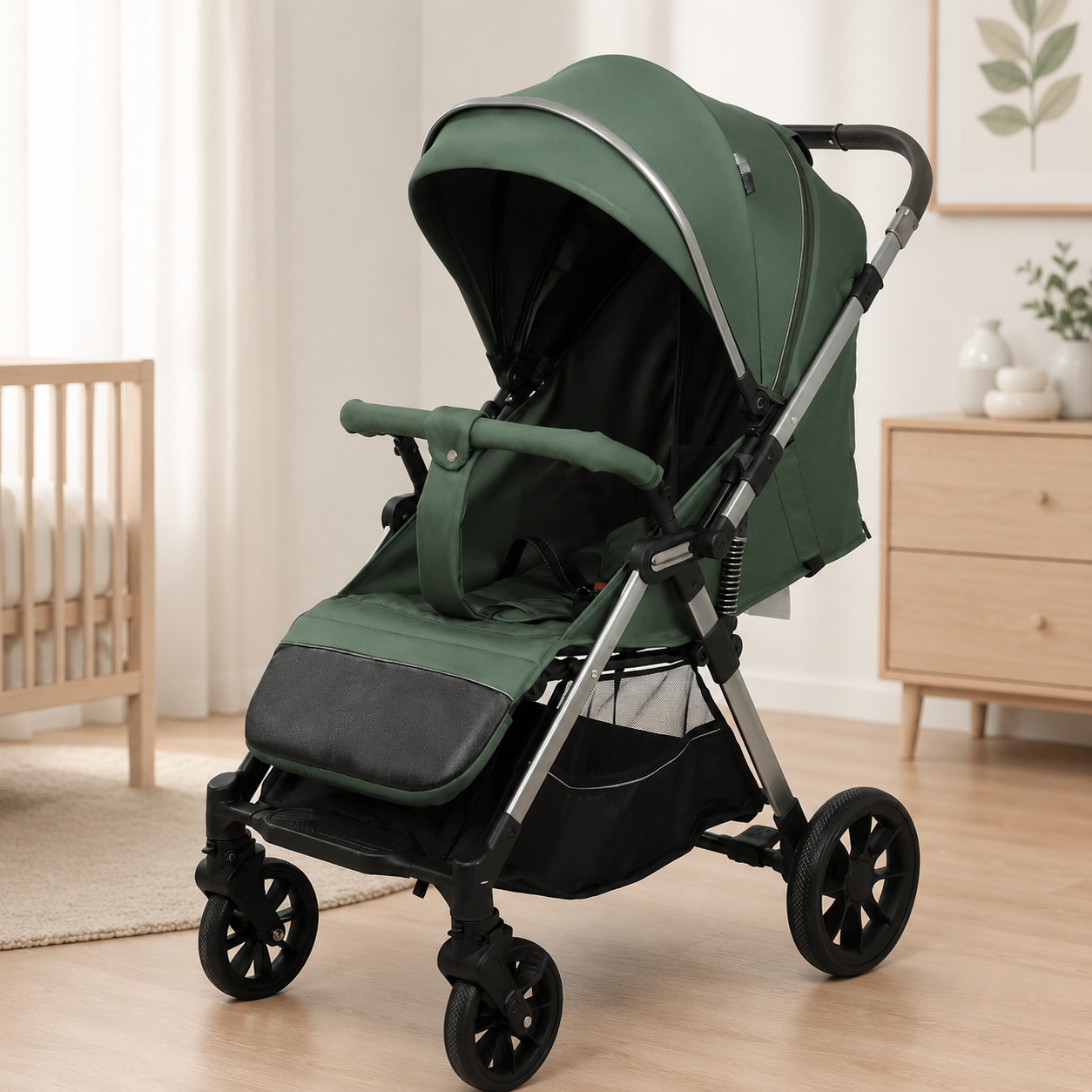 Kidilo D3 Baby Stroller – Foldable Portable Pram with Canopy