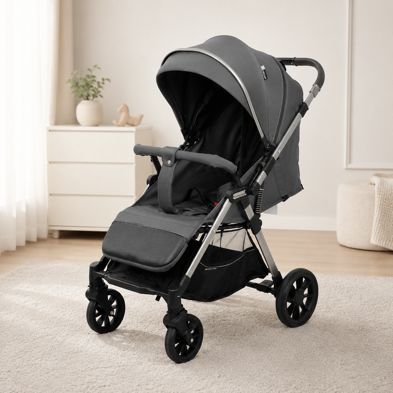 Kidilo D3 Baby Stroller – Foldable Portable Pram with Canopy