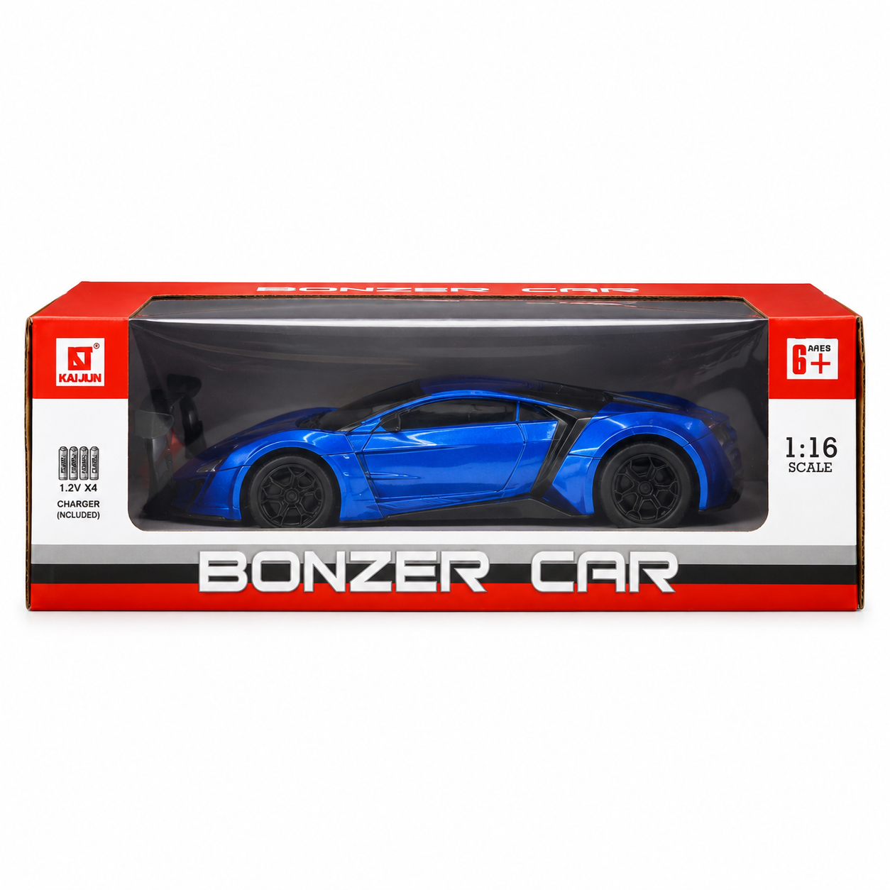Bonzer Car Remote Control Vehicle – 1:16 Scale, Kids RC Car, Ages 6+