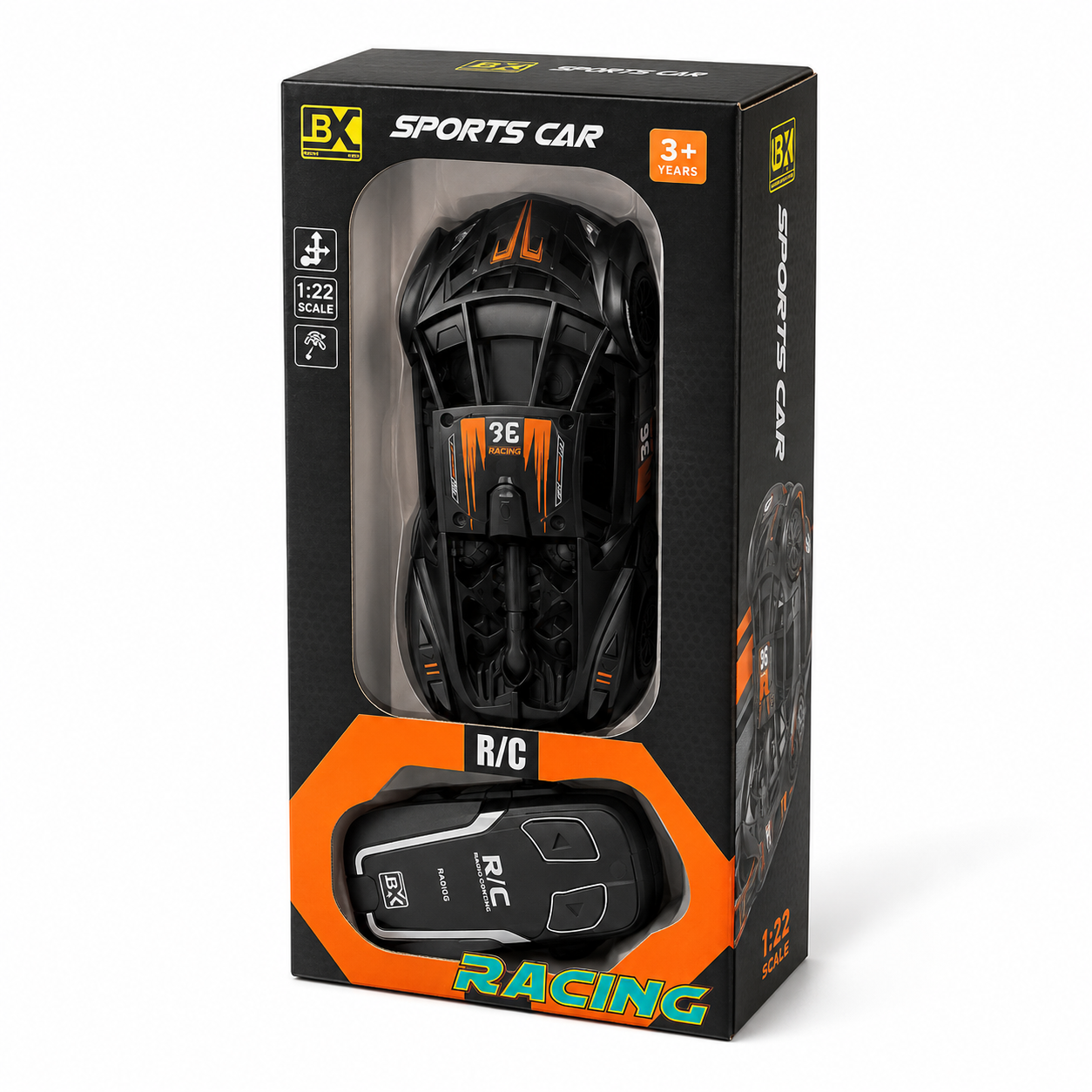 BX Sports Car Remote Control Vehicle – 1:22 Scale, Kids RC Racing Car, Ages 3+