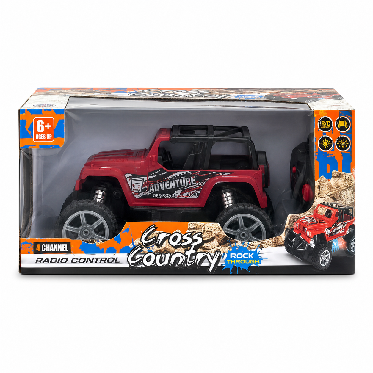 Cross Country RC Off-Road Vehicle – 4-Channel Remote Control Car, Ages 6+