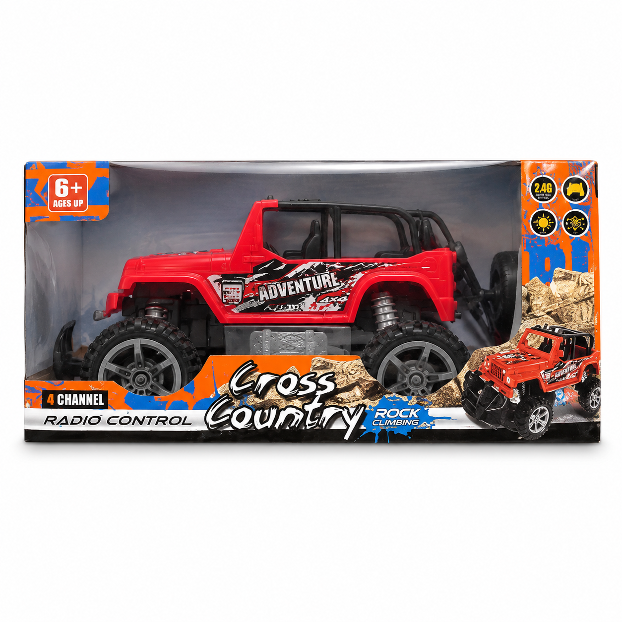 Cross Country RC Off-Road Vehicle – 4-Channel Remote Control Car, Ages 6+