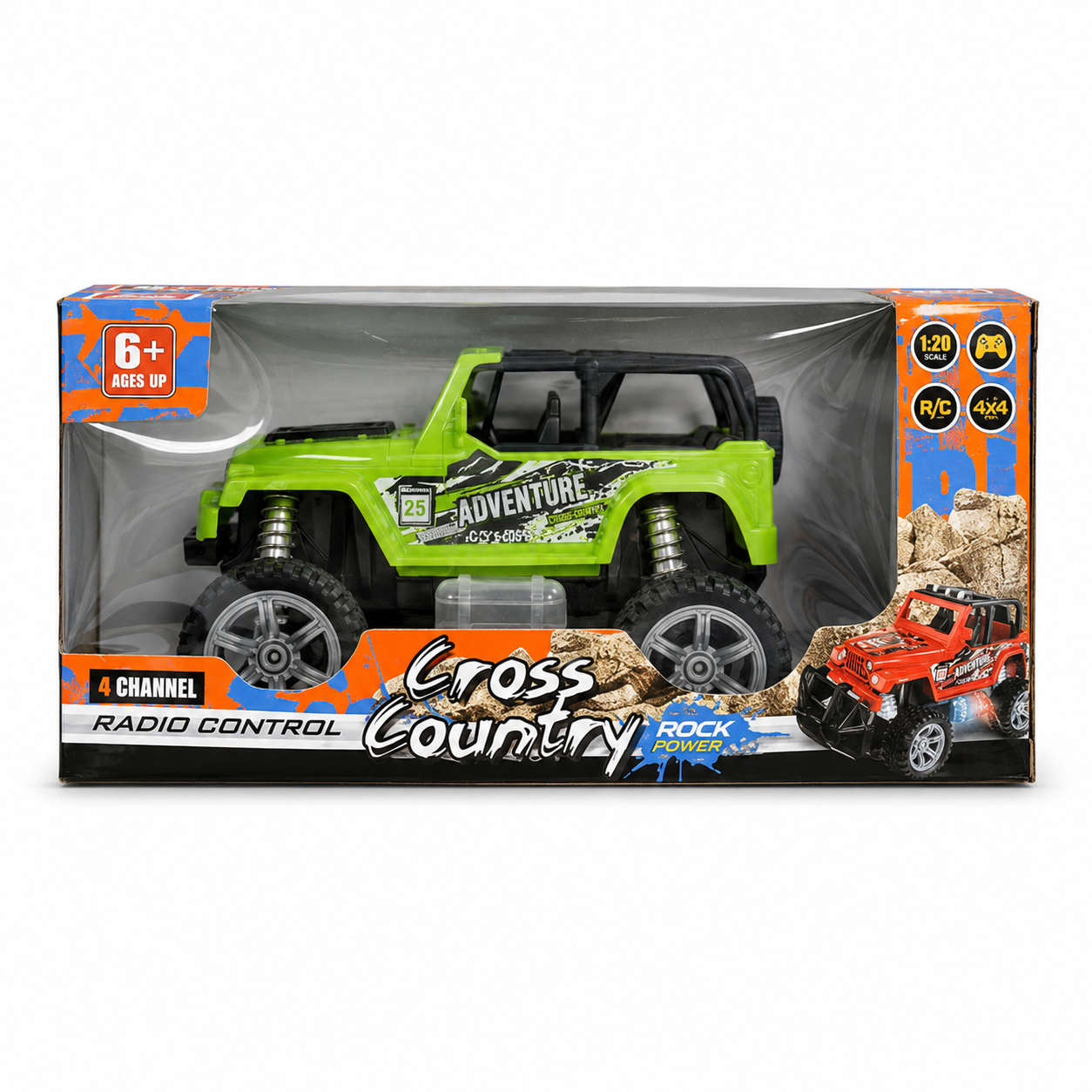 Cross Country RC Off-Road Vehicle – 4-Channel Remote Control Car, Ages 6+