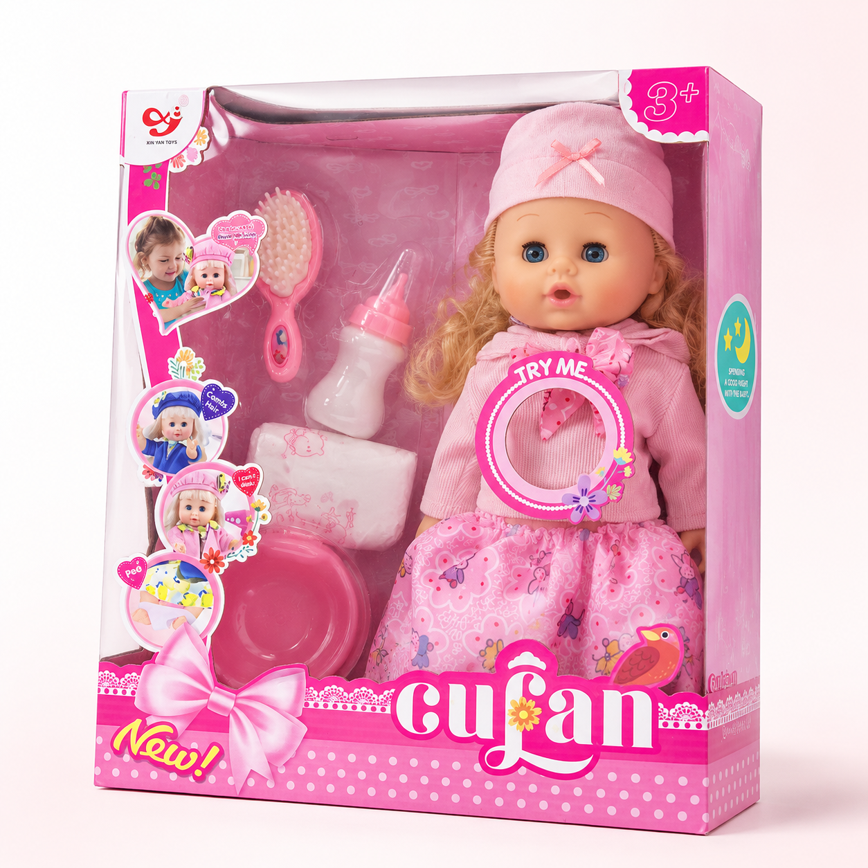 Cufan Doll Playset – Interactive Baby Doll with Accessories, Ages 3+