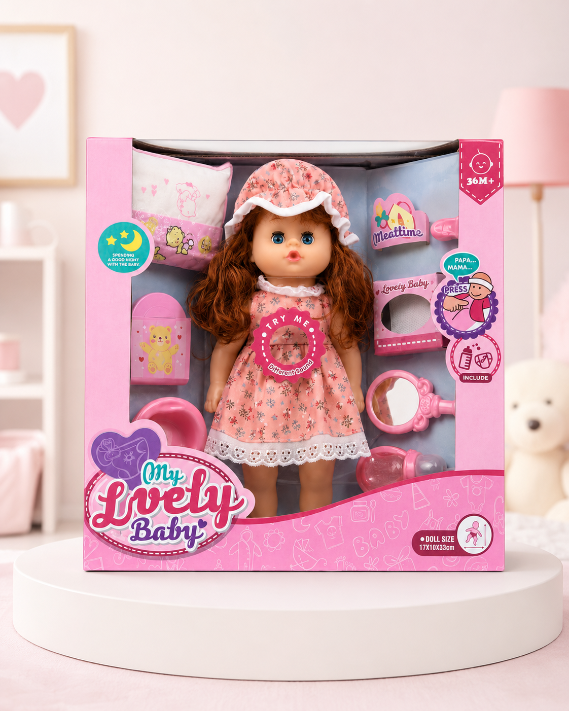My Lovely Baby Doll Playset – Interactive Doll with Accessories, Ages 3+