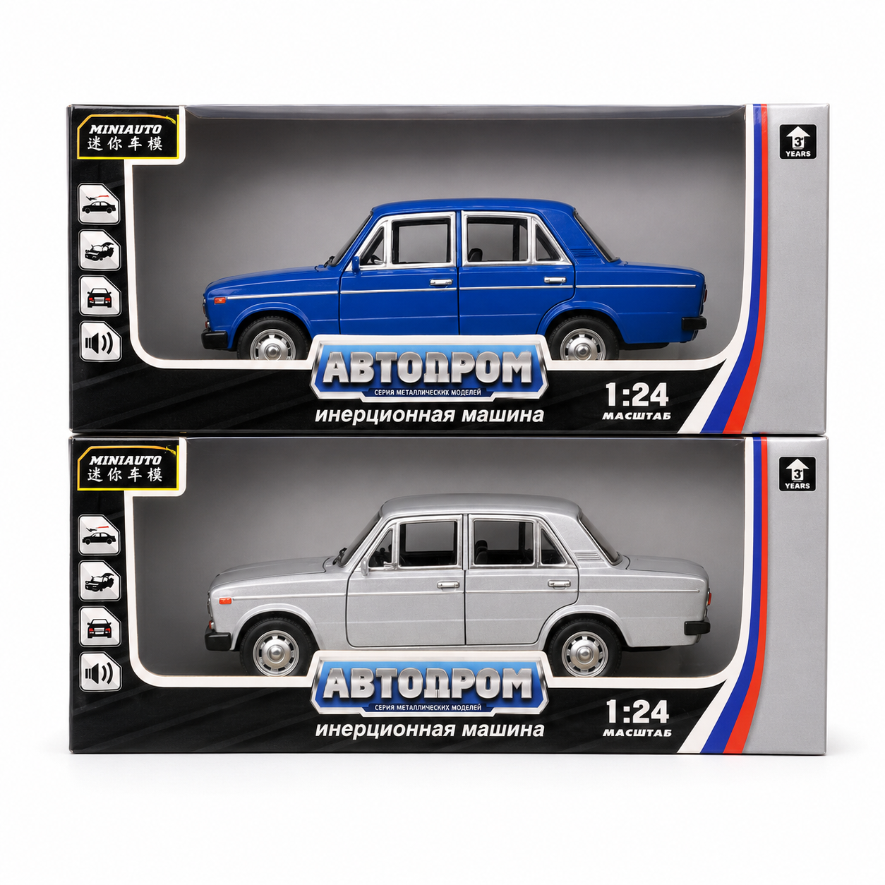 Avtodrom 1:24 Inertia Model Car – Pull Back Toy Vehicle for Kids