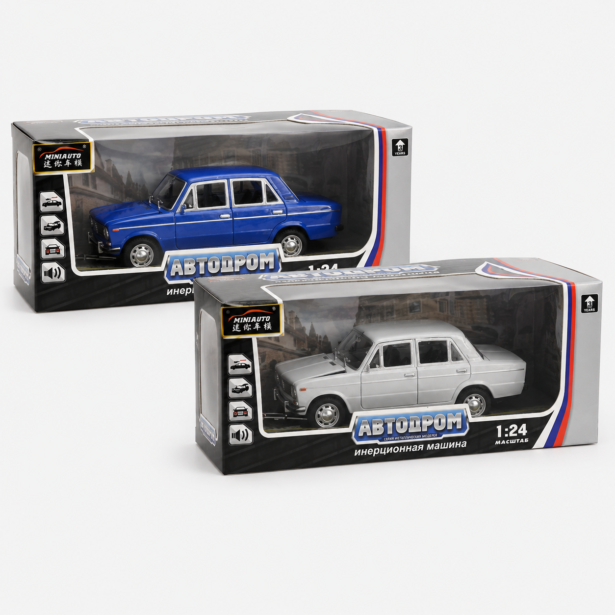 Avtodrom 1:24 Inertia Model Car – Pull Back Toy Vehicle for Kids