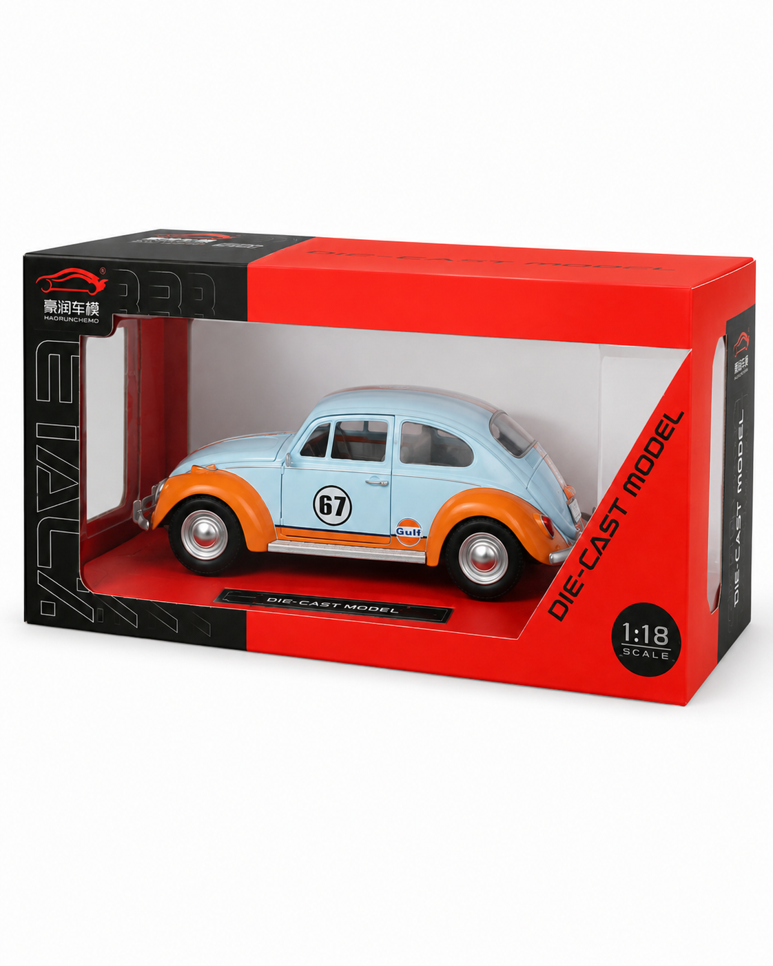 Die-Cast Classic Beetle Style Model Car – 1:18 Scale Toy Car