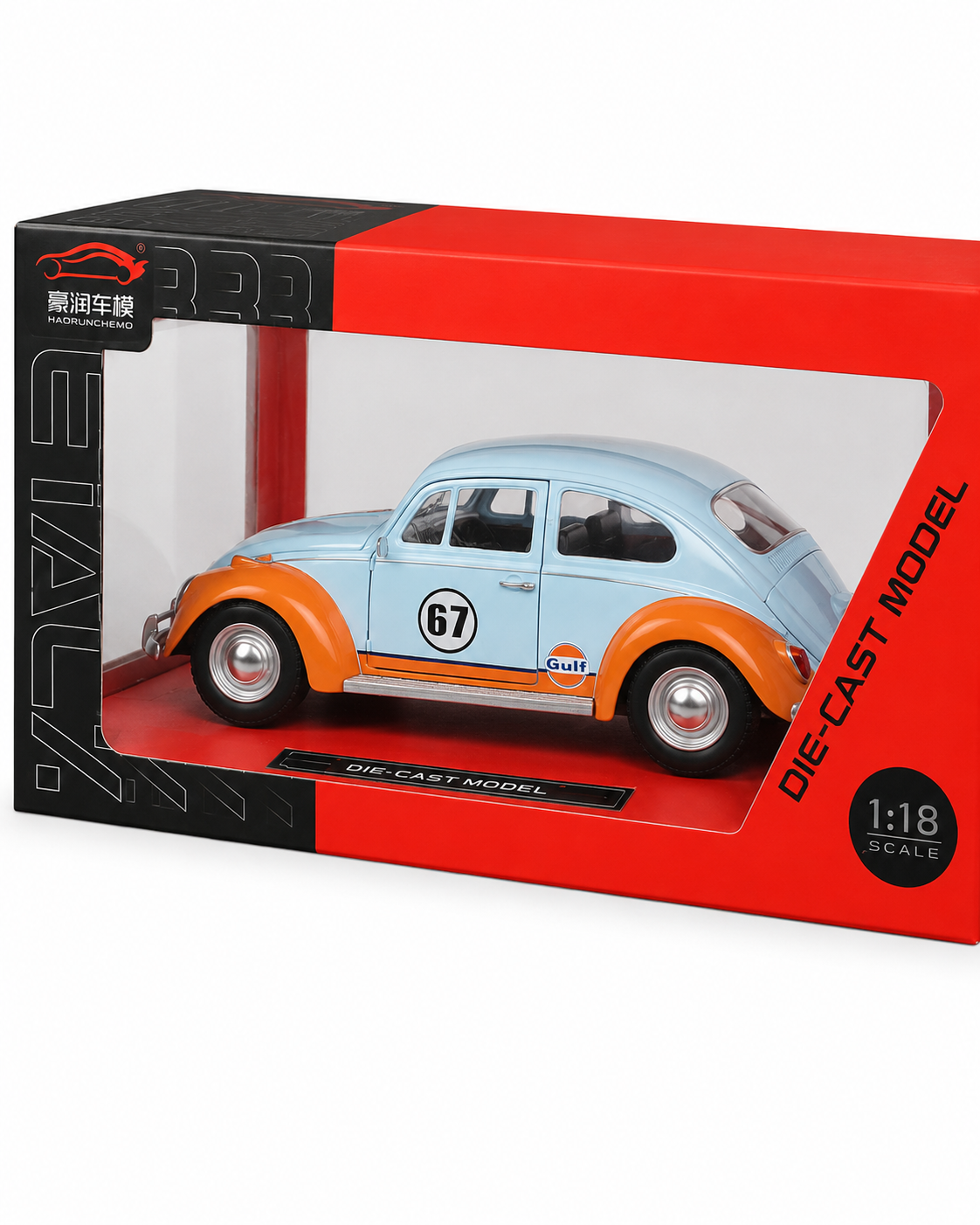 Die-Cast Classic Beetle Style Model Car – 1:18 Scale Toy Car