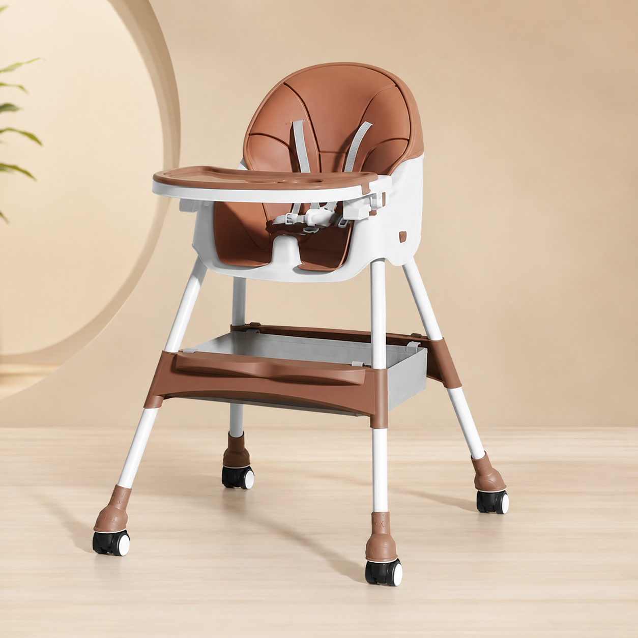 Baby Feeding High Chair with Tray and Footrest
