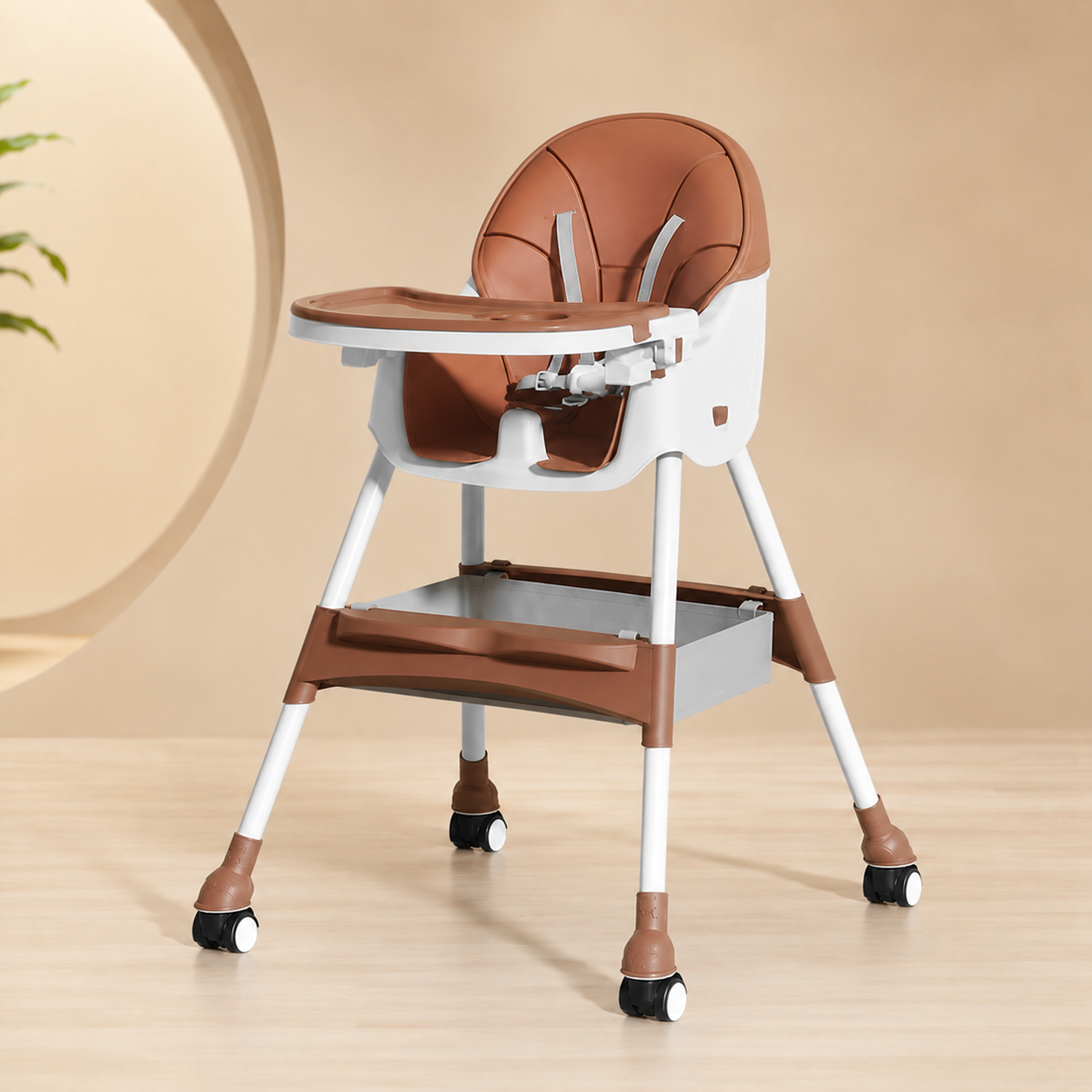 Baby Feeding High Chair with Tray and Footrest