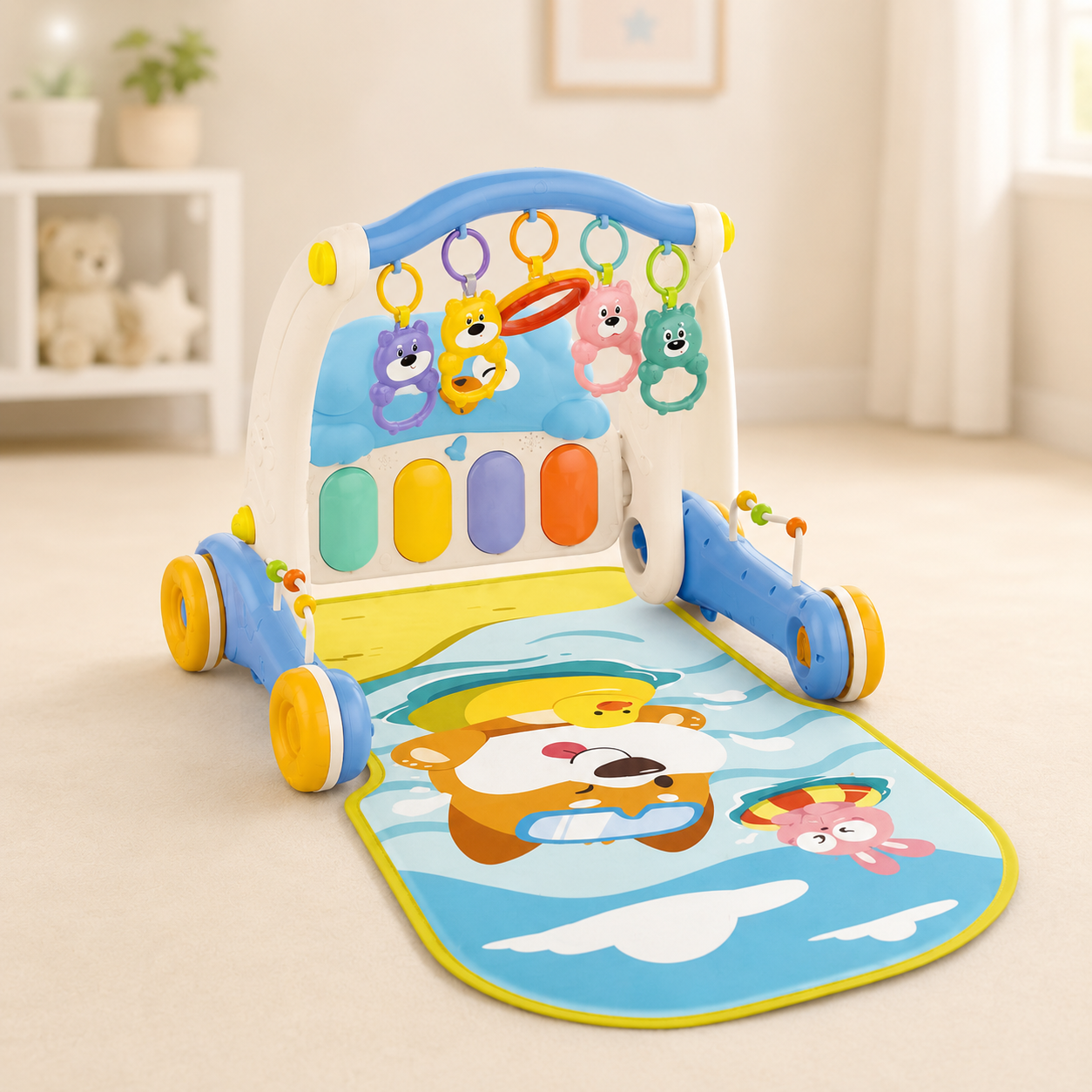 Baby 2-in-1 Activity Walker with Learning Panel