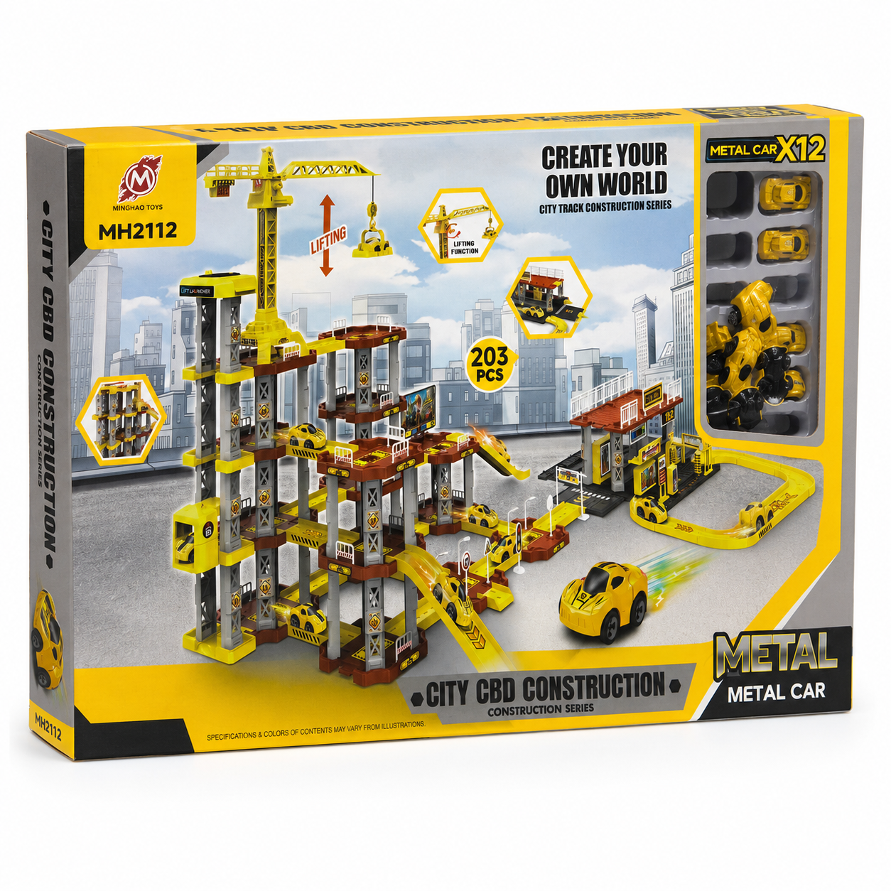 Car Truck Set for Kids – Mini Vehicle Play Set with Transport Truck