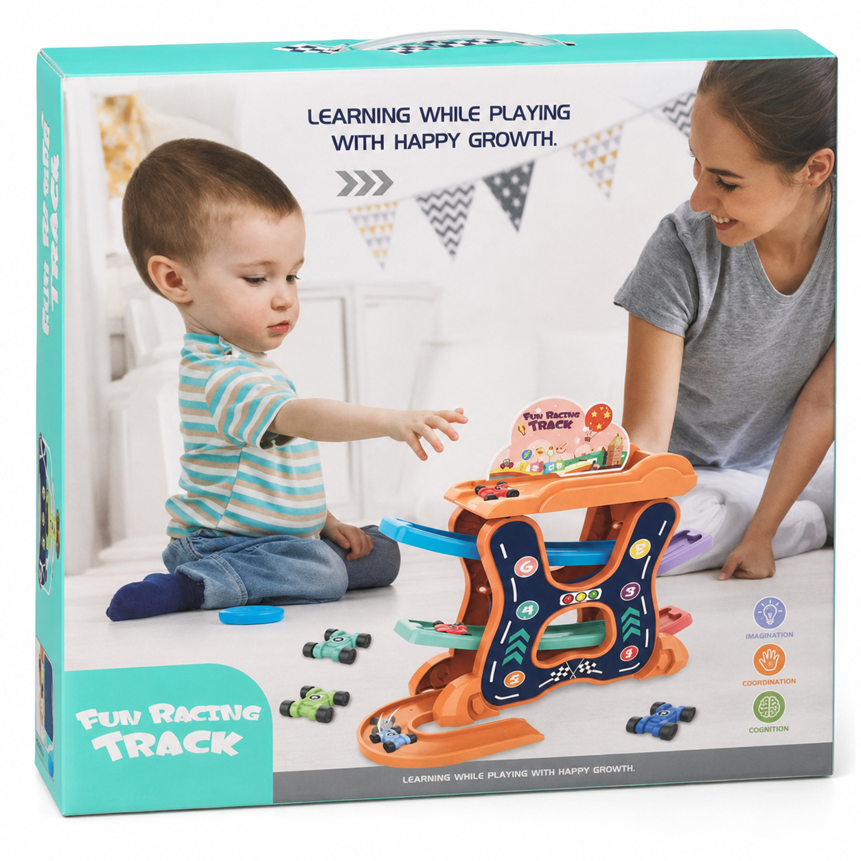 Kids Car Track Adventure Play Set with Vehicles