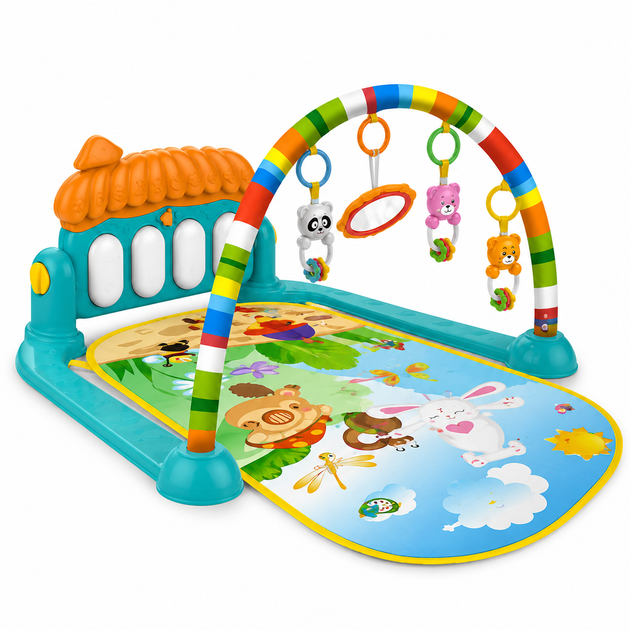 Baby Play Gym Mat with Piano Activity Toys