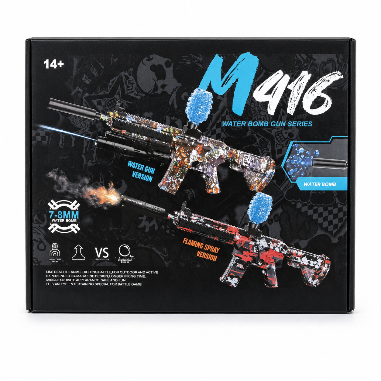M416 Water Bead Outdoor Play Set – 7–8MM Refill Beads, Ages 14+