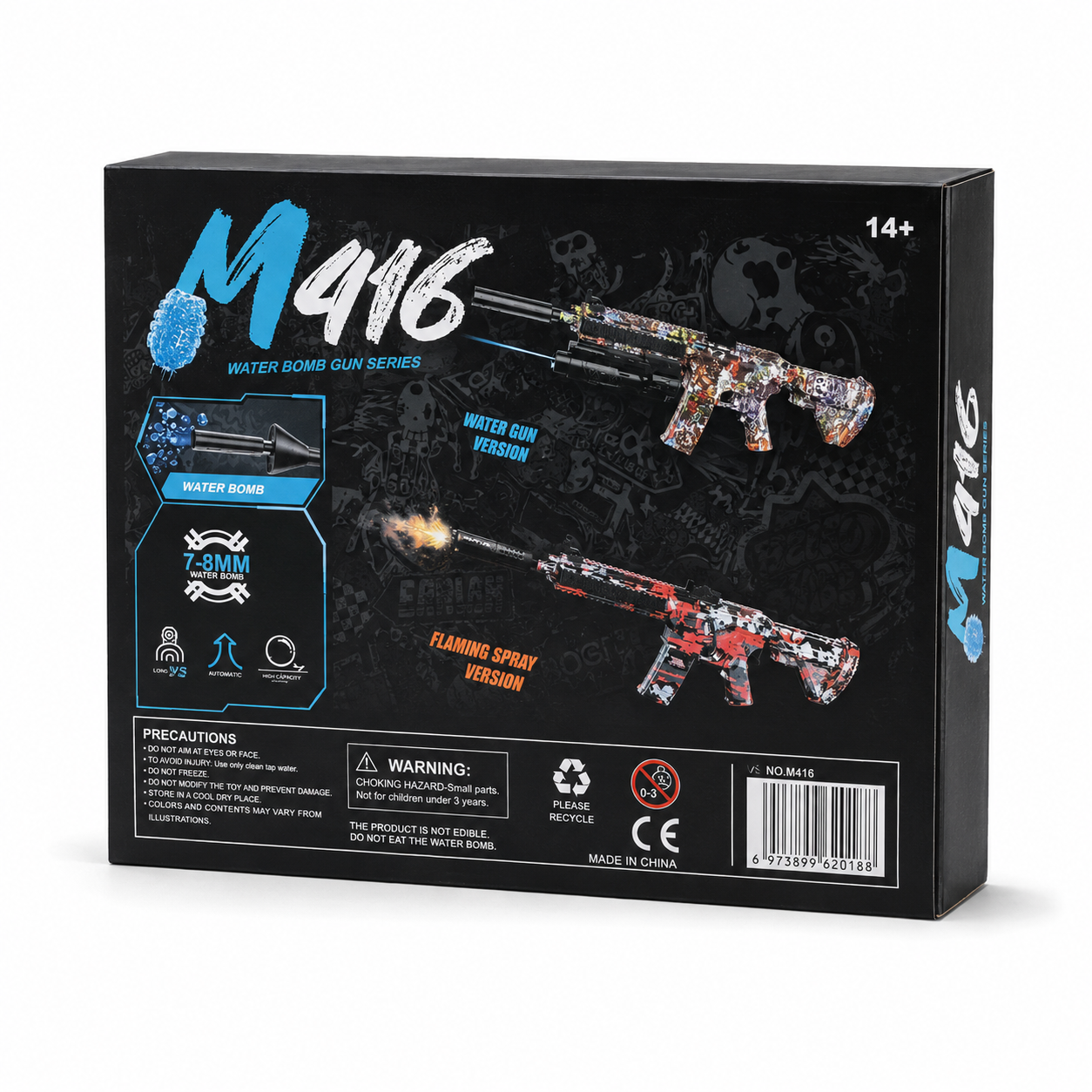 M416 Water Bead Outdoor Play Set – 7–8MM Refill Beads, Ages 14+
