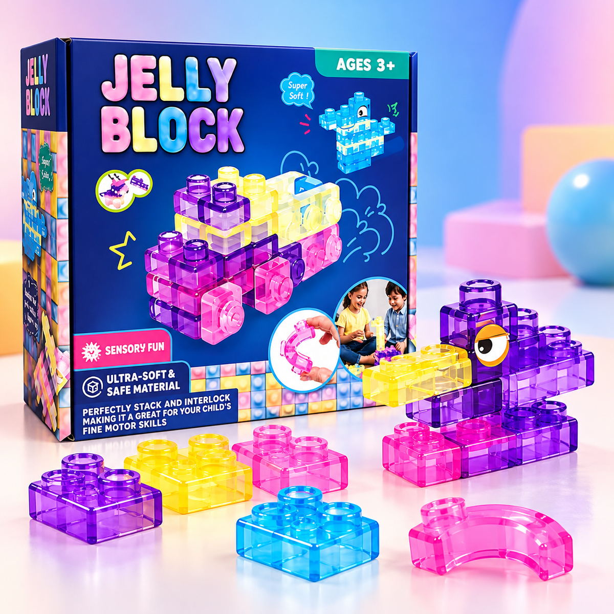 Jelly Building Blocks Creative Play Set