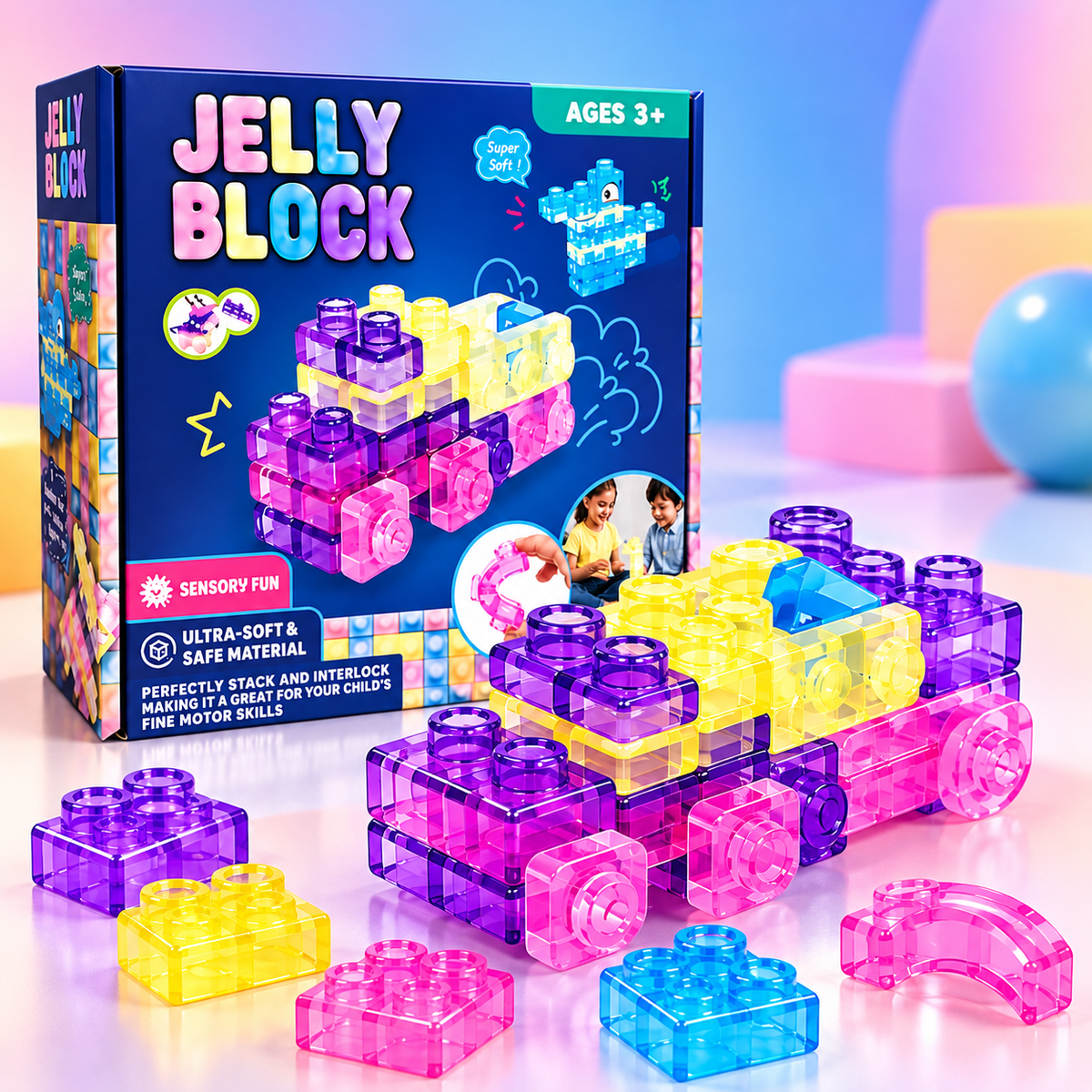 Jelly Building Blocks Creative Play Set