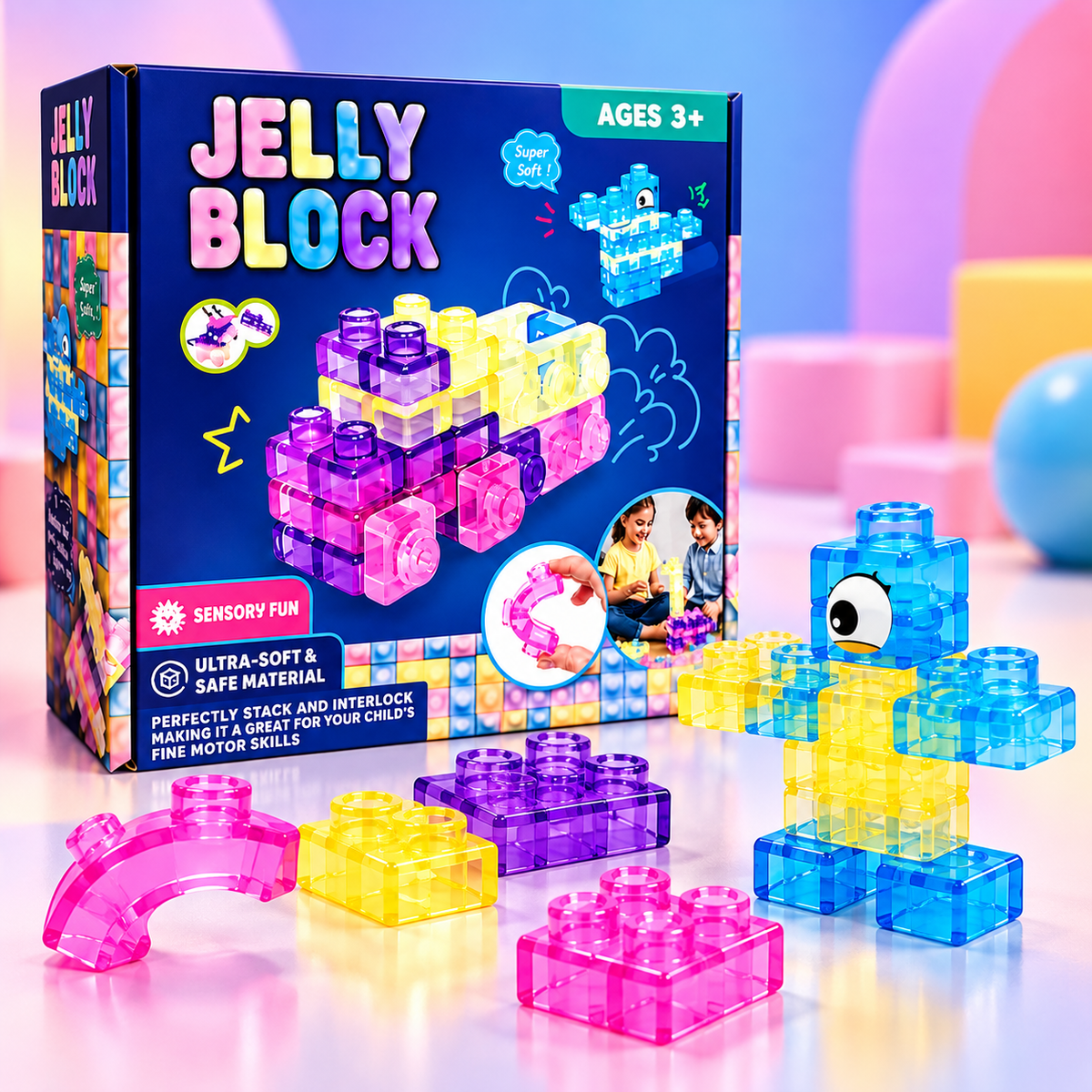Jelly Building Blocks Creative Play Set