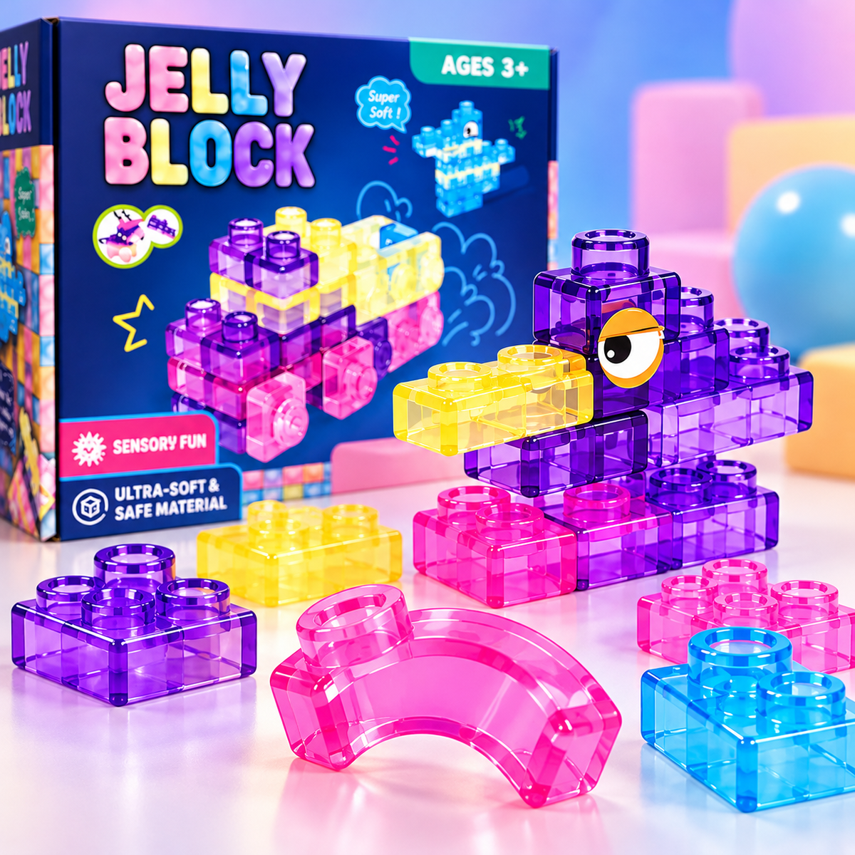 Jelly Building Blocks Creative Play Set
