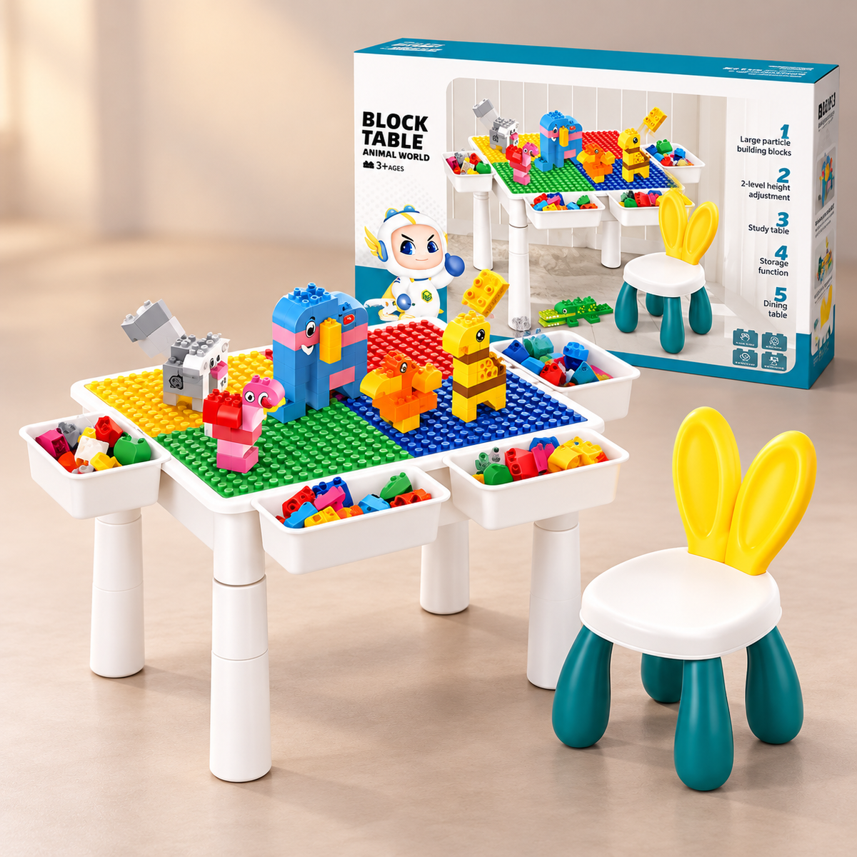 Building Blocks Activity Table with Storage