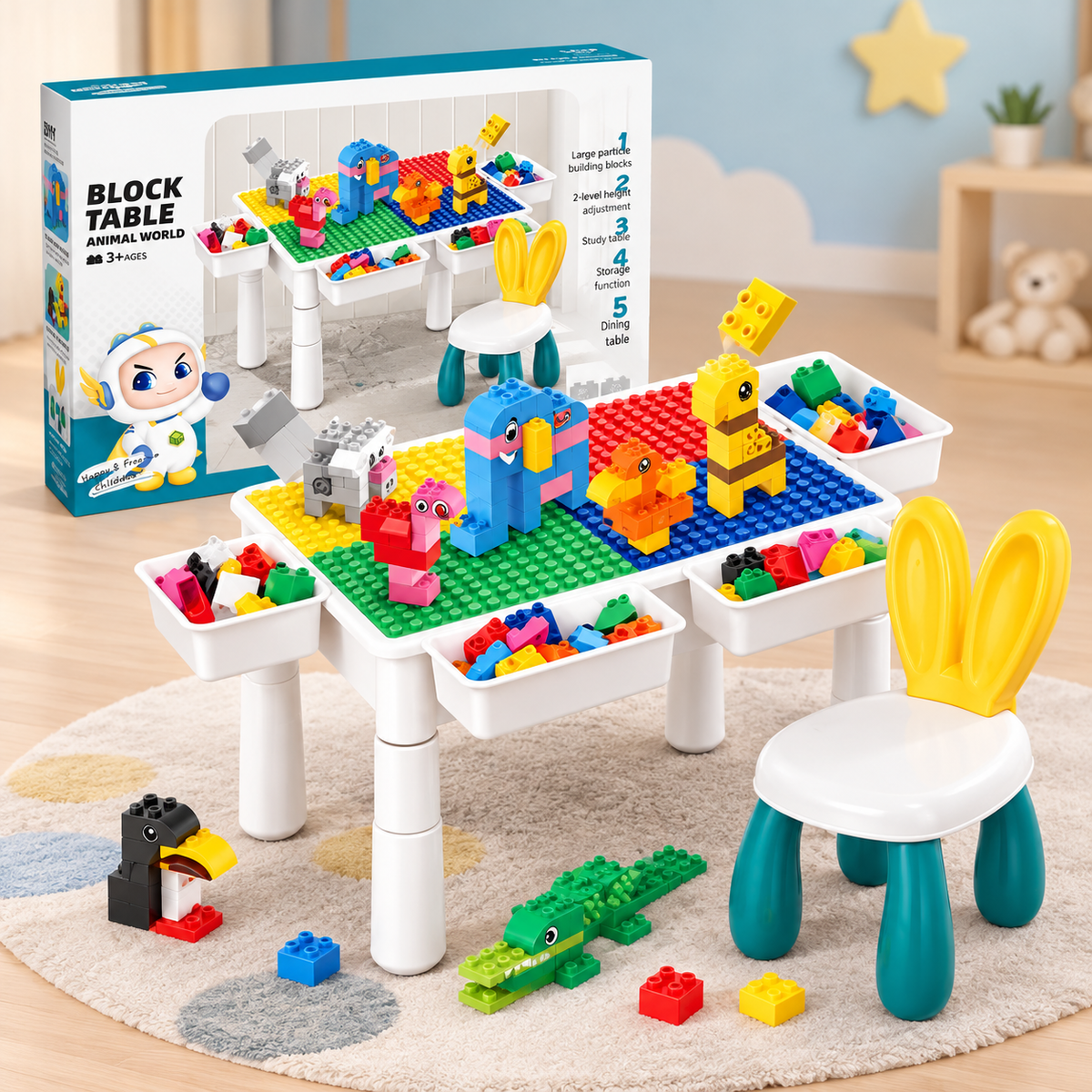 Building Blocks Activity Table with Storage