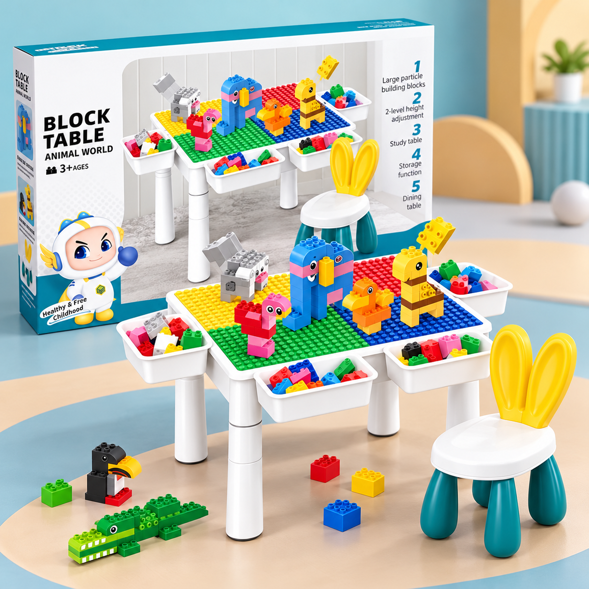 Building Blocks Activity Table with Storage