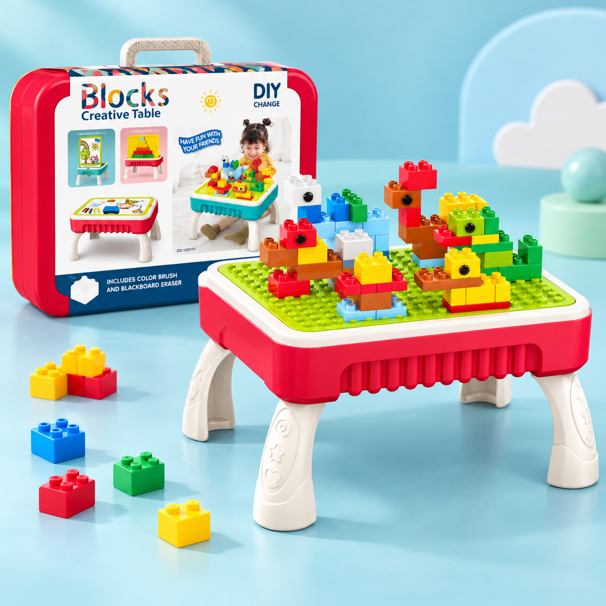 50-Piece Creative Building Blocks Table