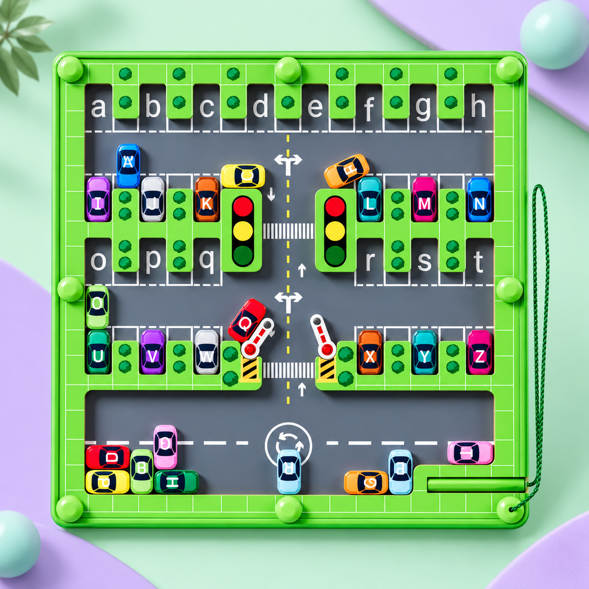 Alphabet Traffic Matching Puzzle Board