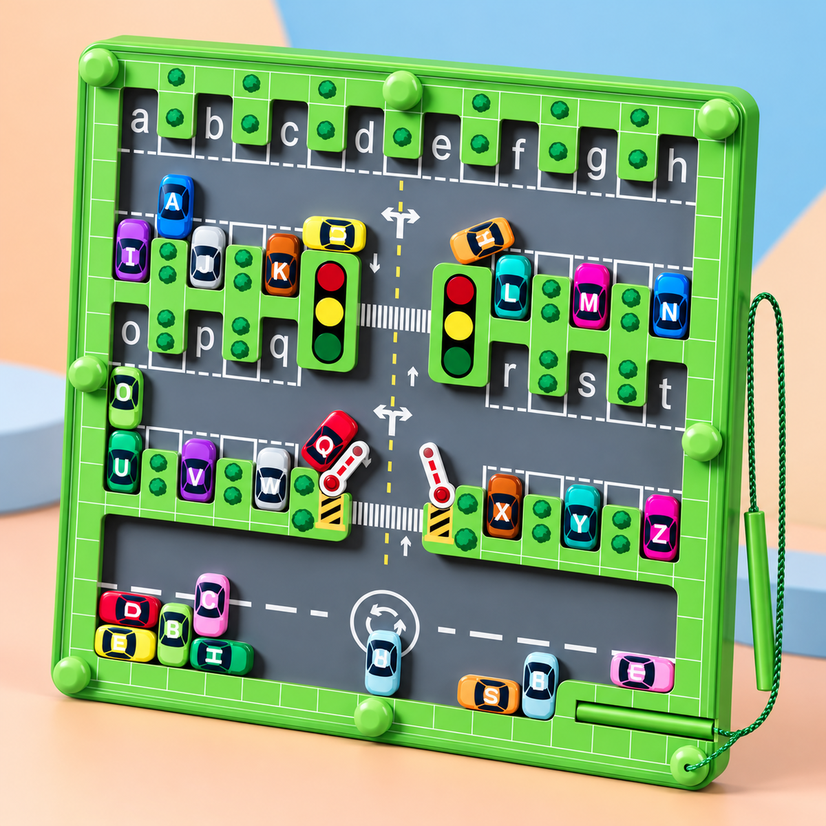 Alphabet Traffic Matching Puzzle Board