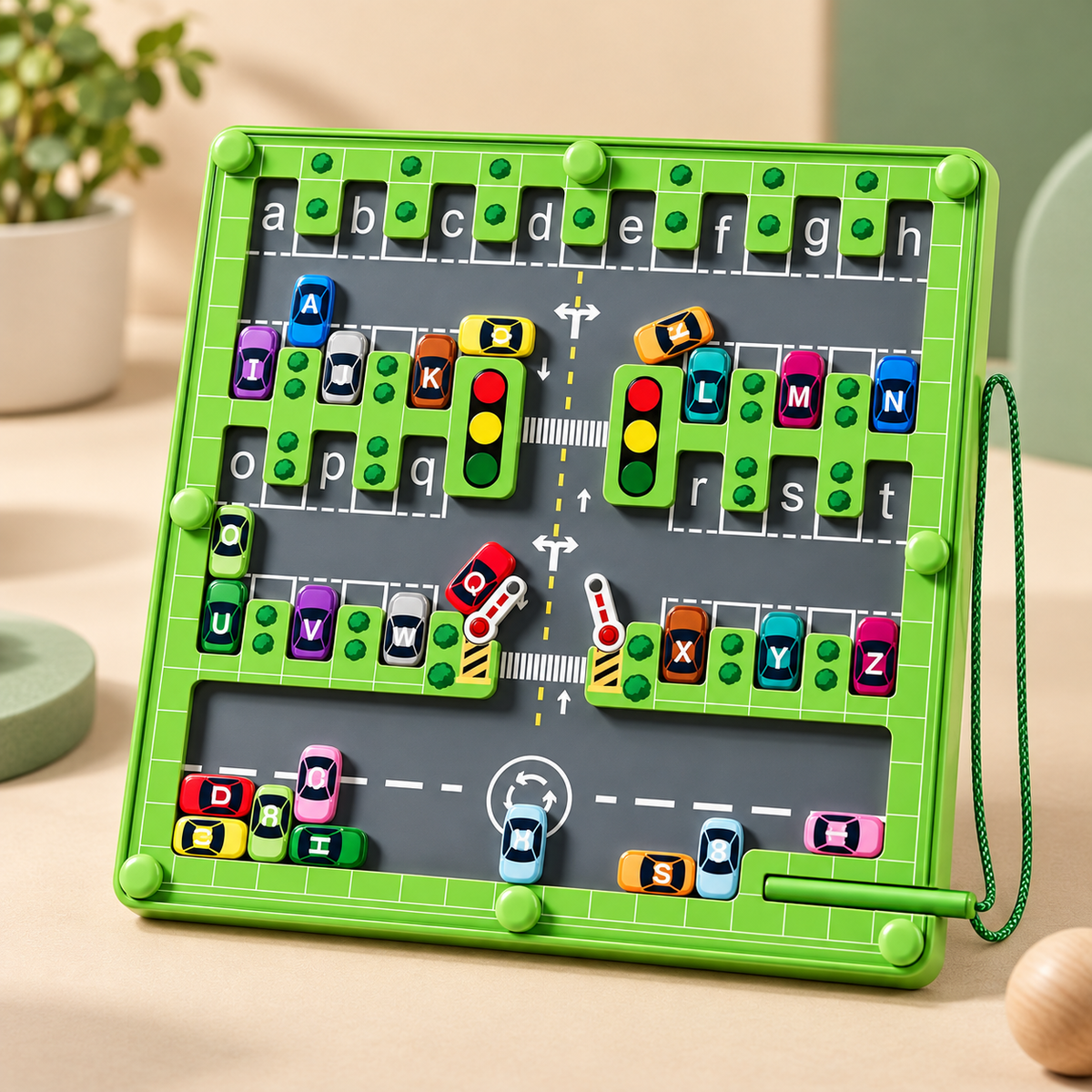 Alphabet Traffic Matching Puzzle Board