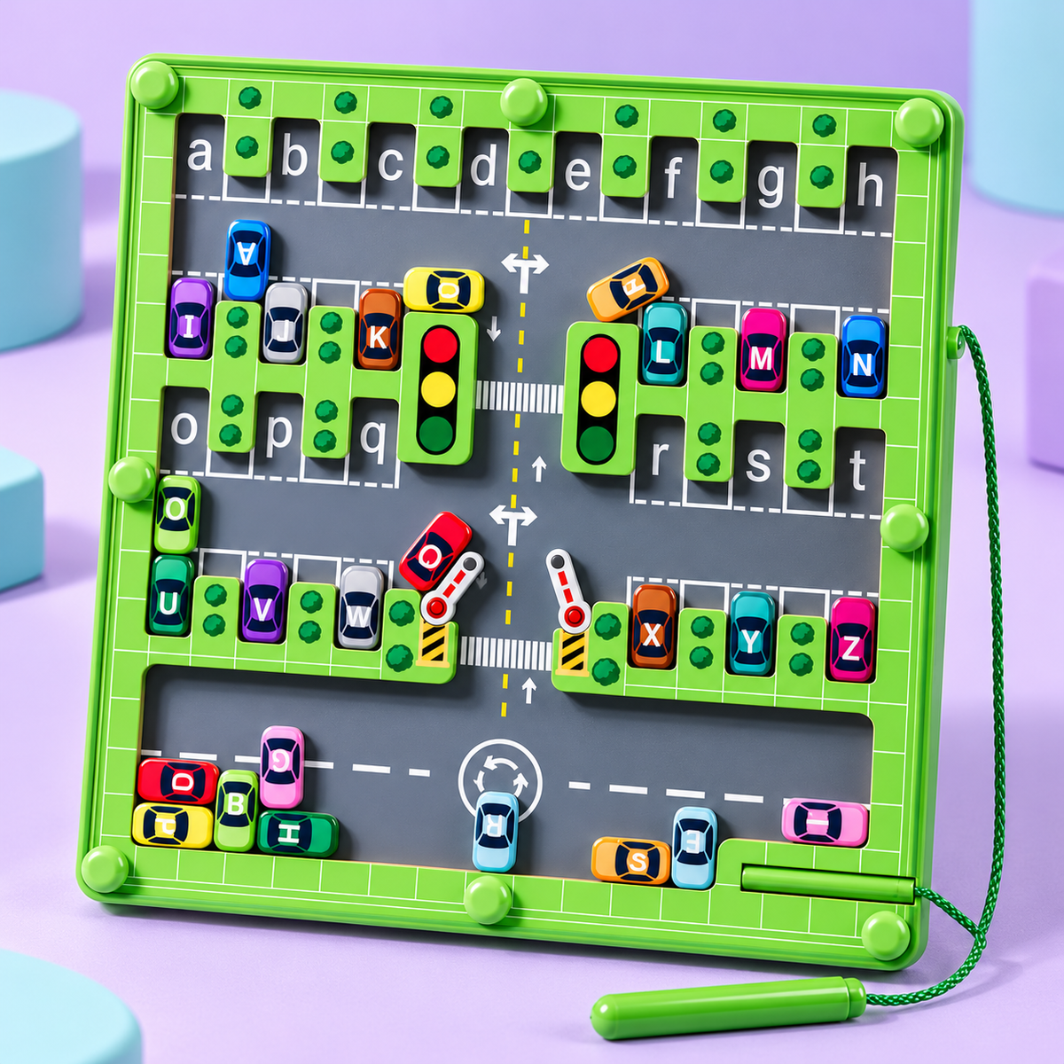 Alphabet Traffic Matching Puzzle Board