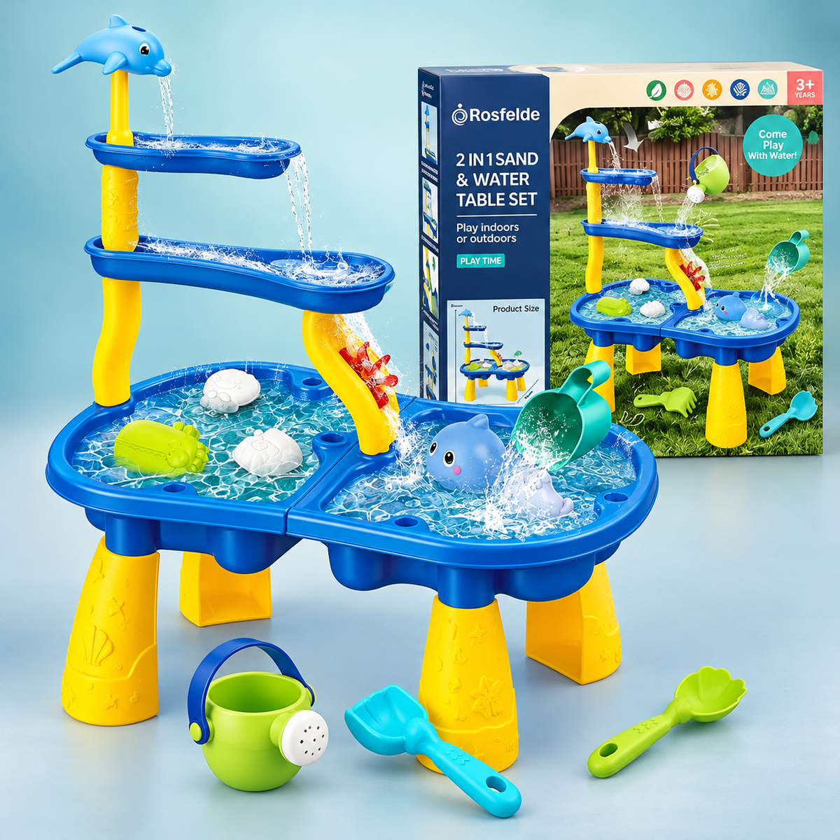 2-in-1 Sand and Water Activity Table