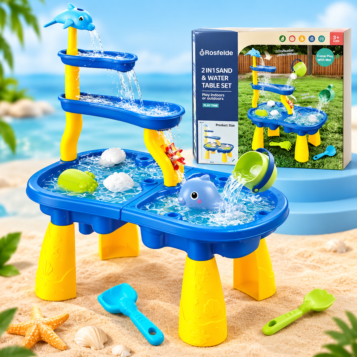 2-in-1 Sand and Water Activity Table