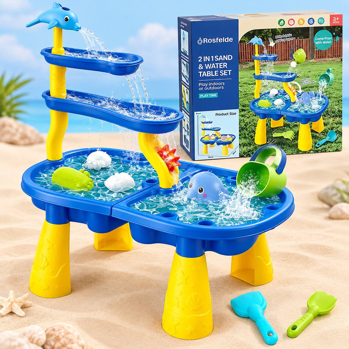 2-in-1 Sand and Water Activity Table