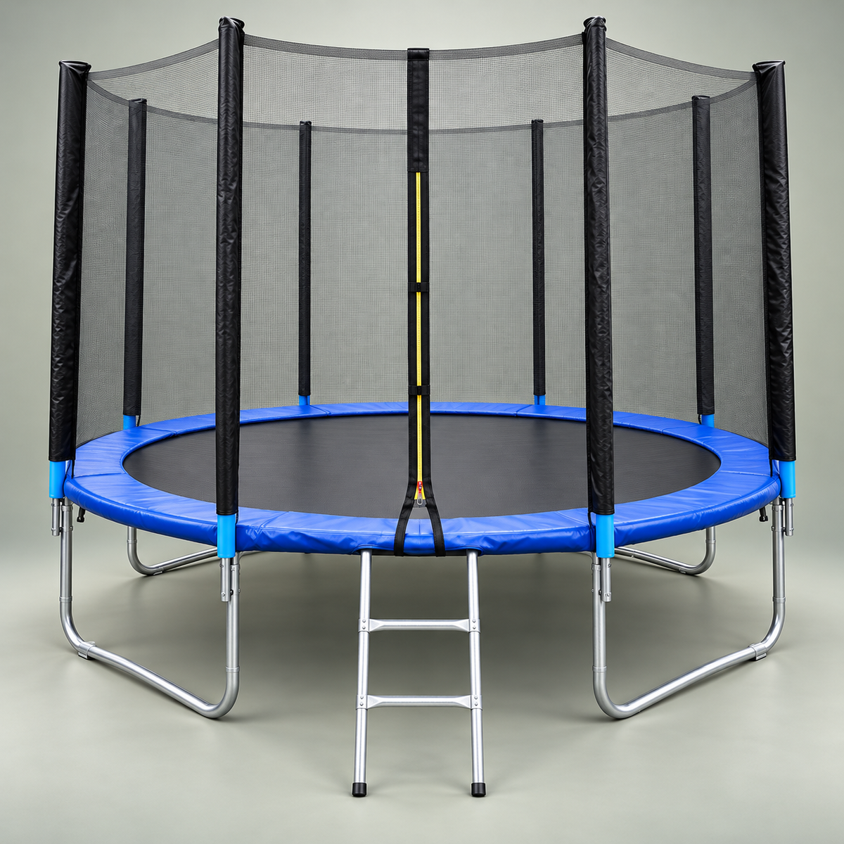 10 ft Outdoor Trampoline with Enclosure and Ladder