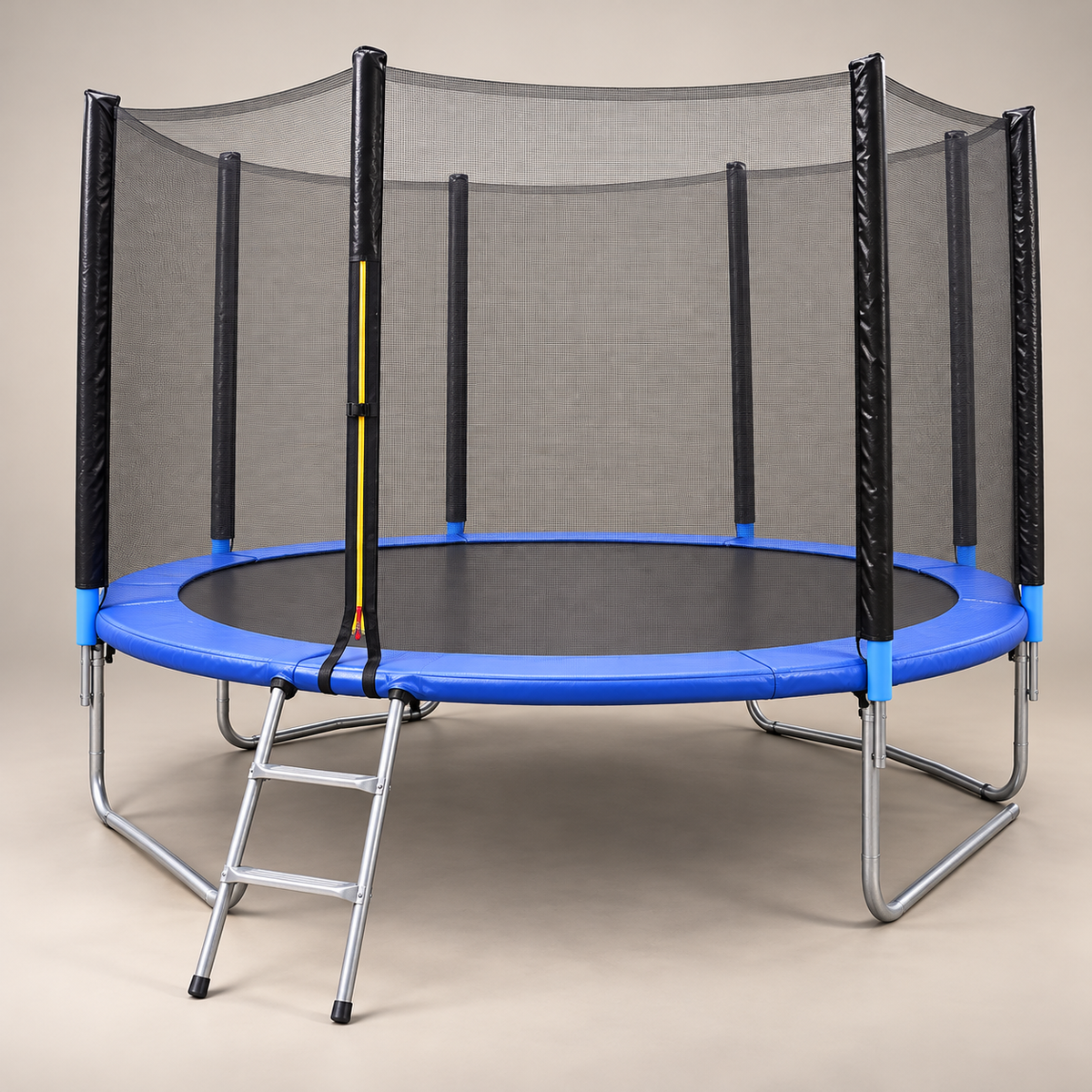 10 ft Outdoor Trampoline with Enclosure and Ladder