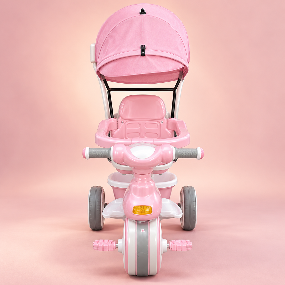 Pink Baby Push Tricycle with Canopy