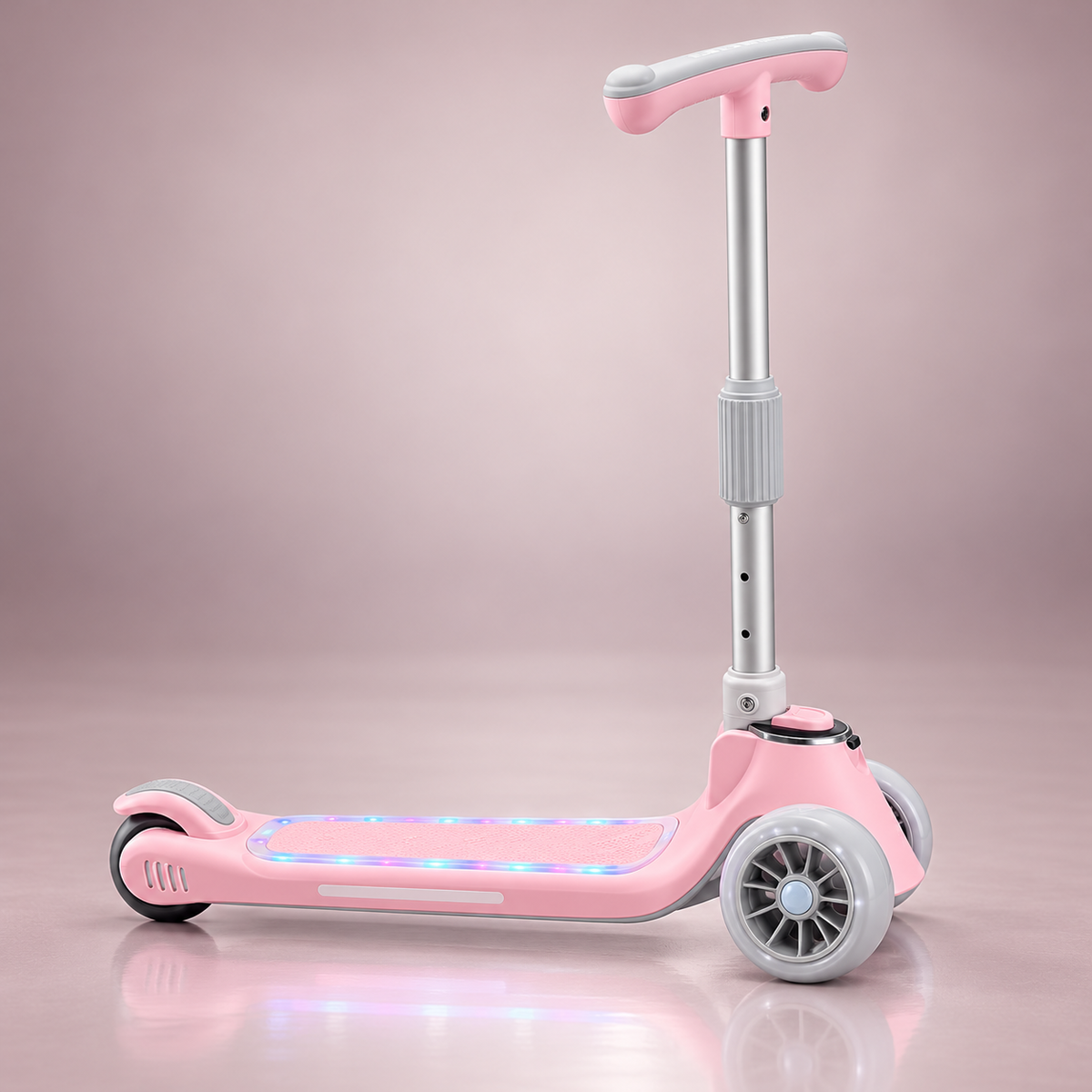 Kids Three-Wheel Kick Scooter - Pastel Colour Range