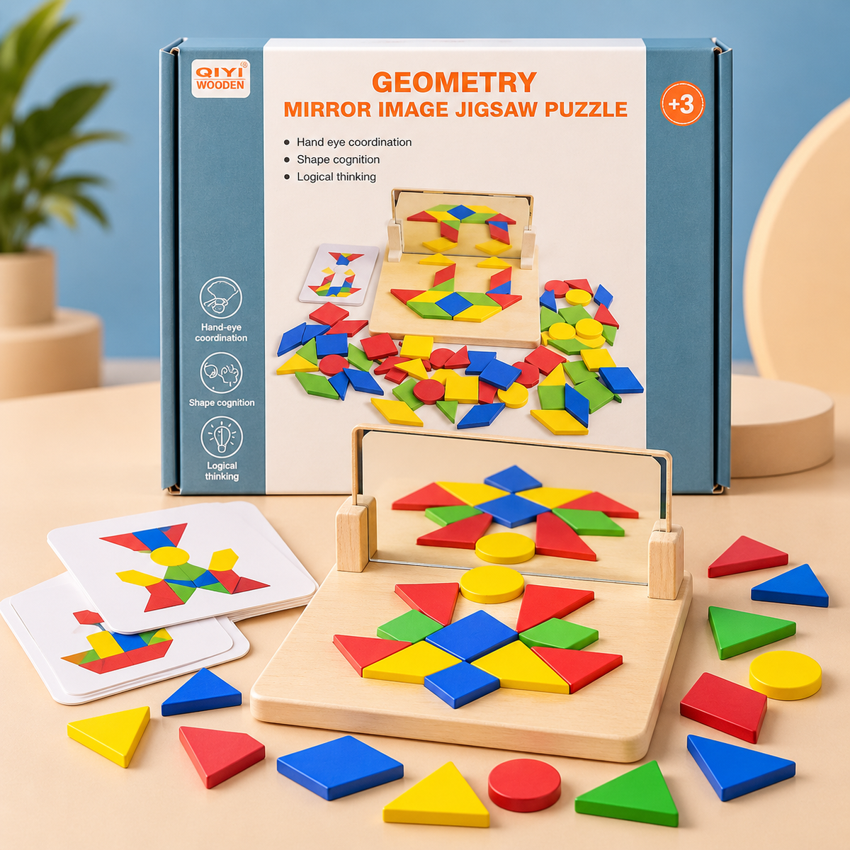 Geometry Mosaic Brain Puzzle Set