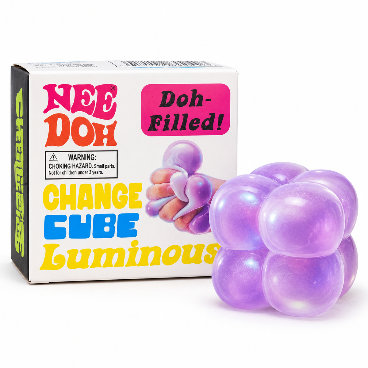 NeeDoh Change Cube Luminous Squishy Toy – Sensory Squeeze Cube